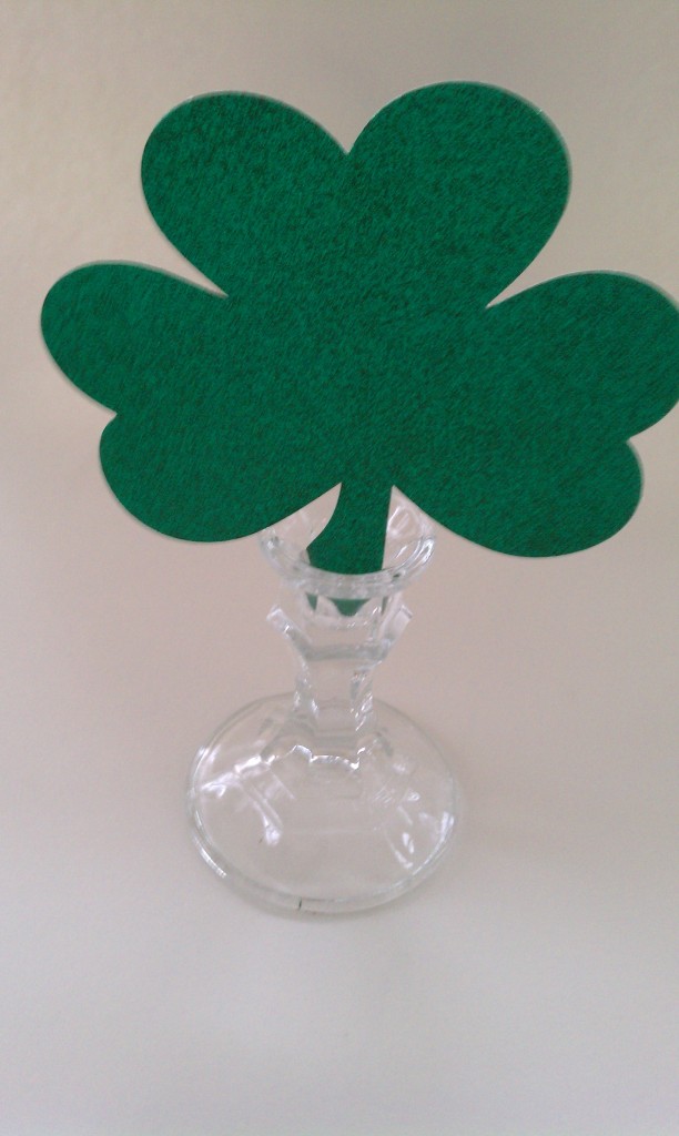 shamrock in candlestick