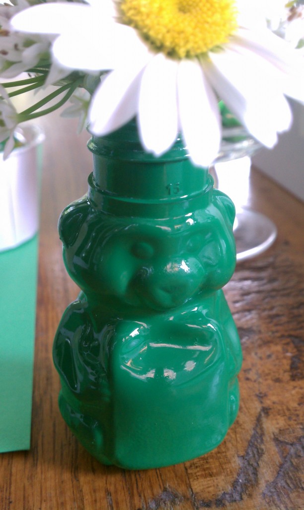tiny honeybear vase