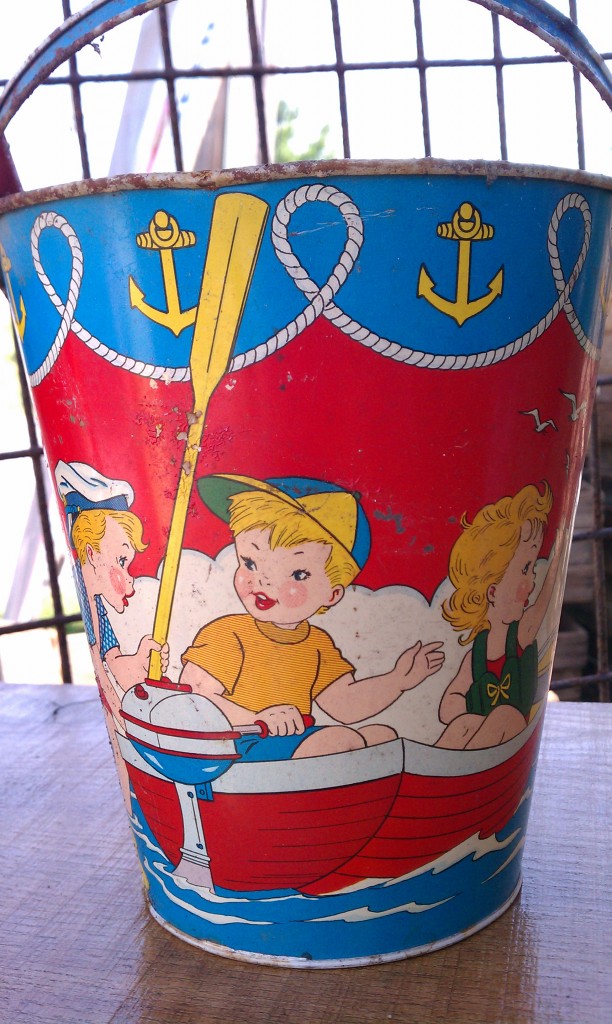 old tin bucket