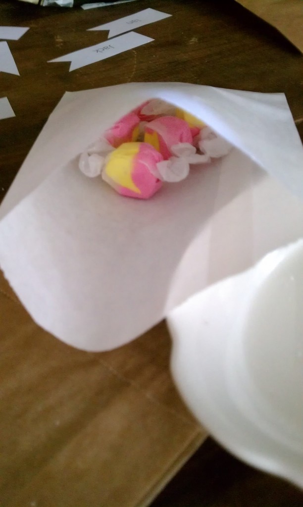 taffy in bag