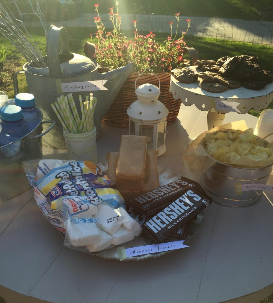 s'mores table