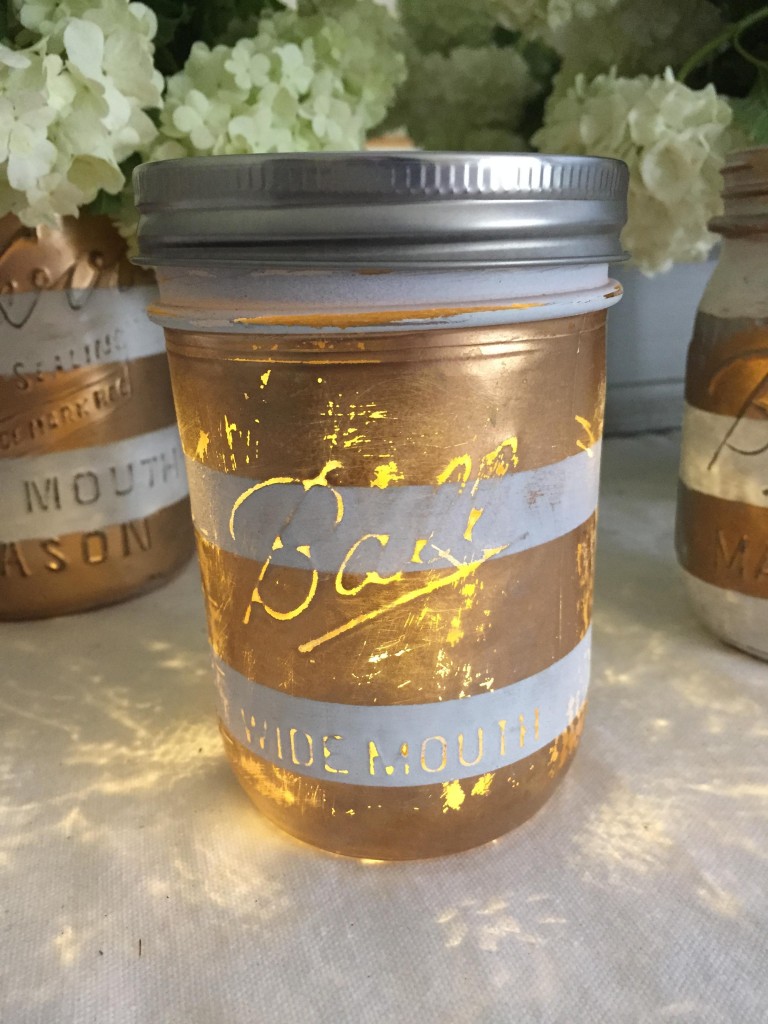 lit mason jar