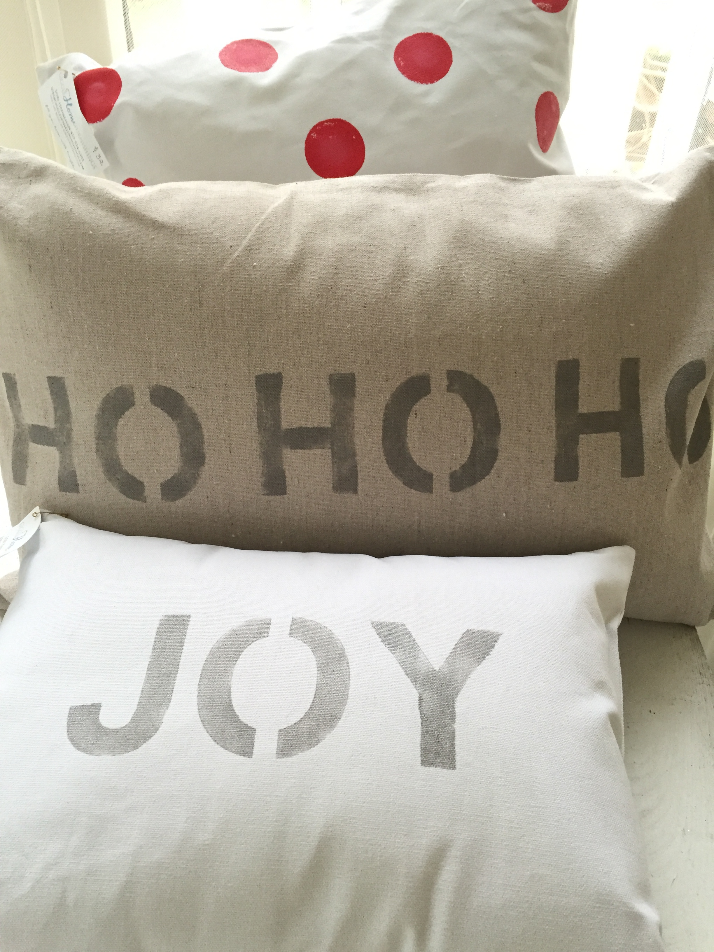 Giggle hand-painted pillows