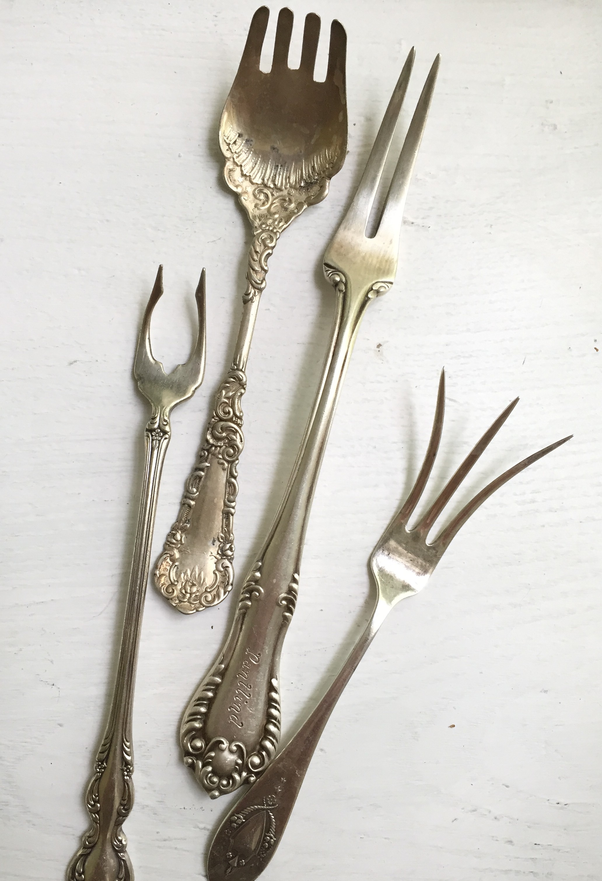 vintage silver forks