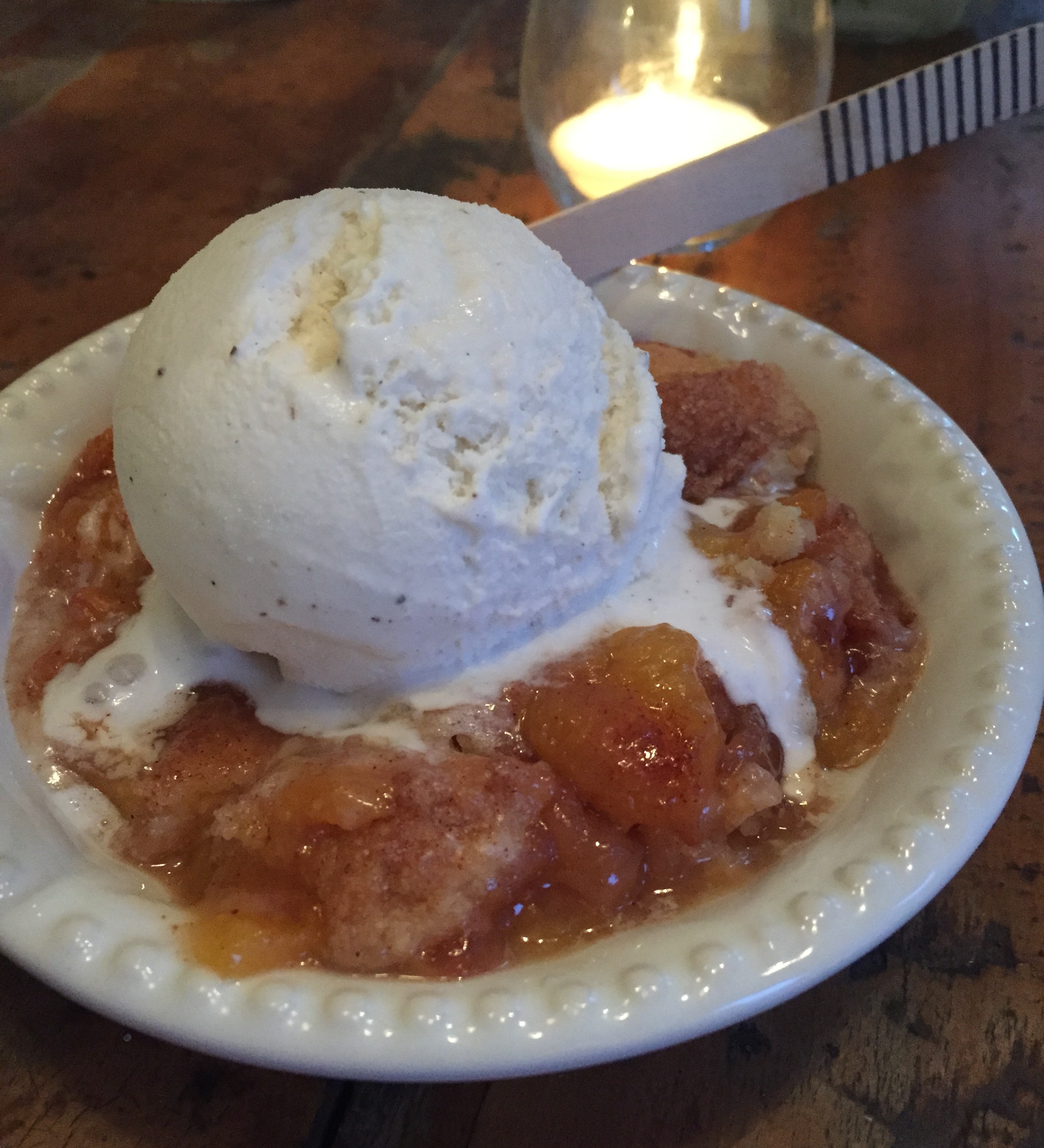 peach cobbler