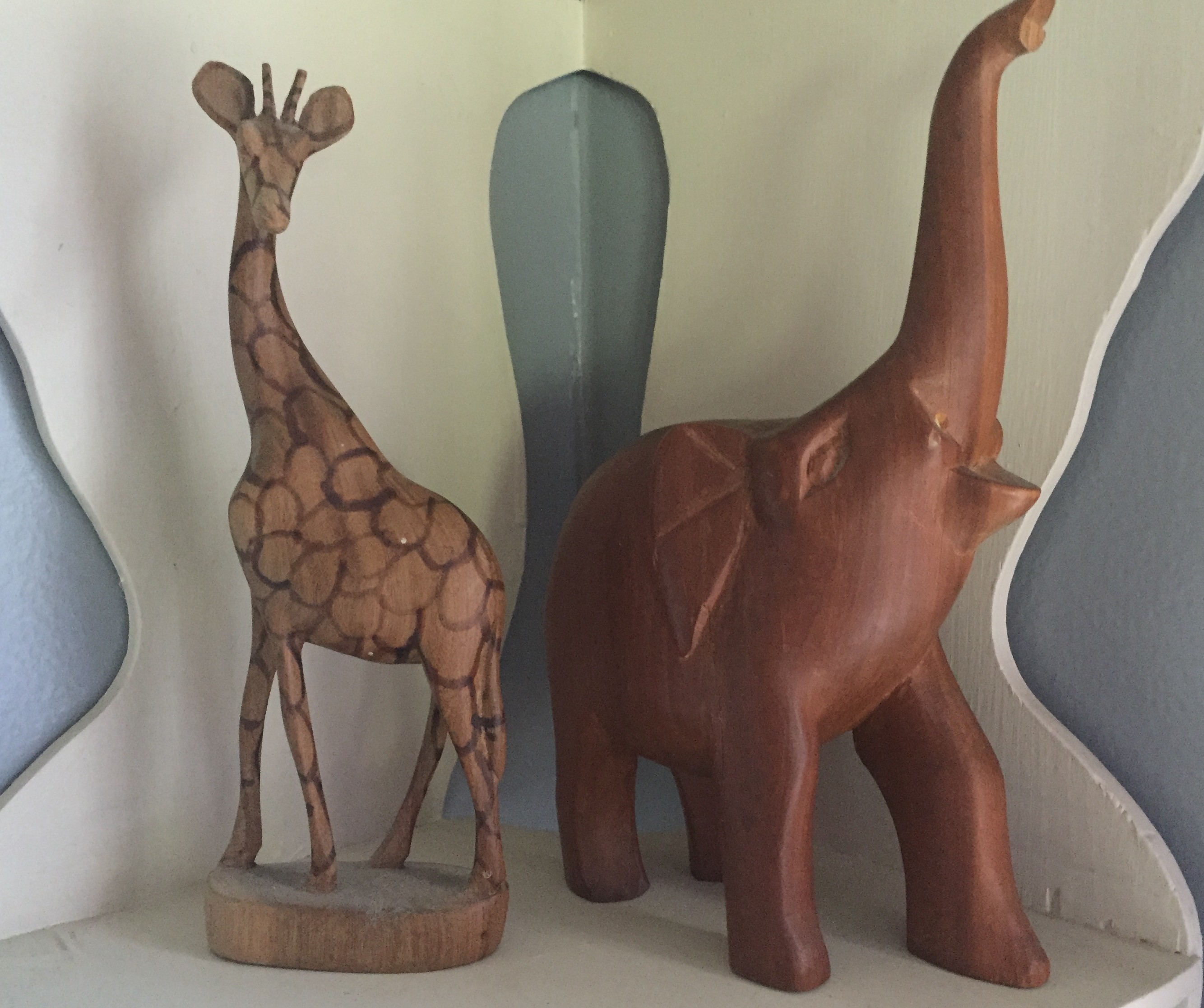 wood animal figures