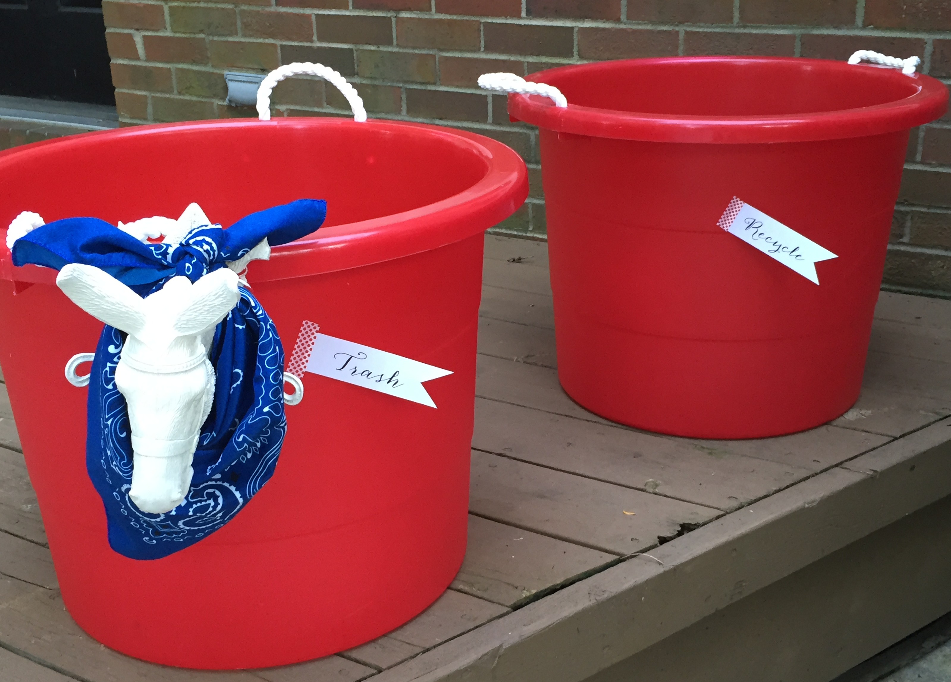 trash buckets