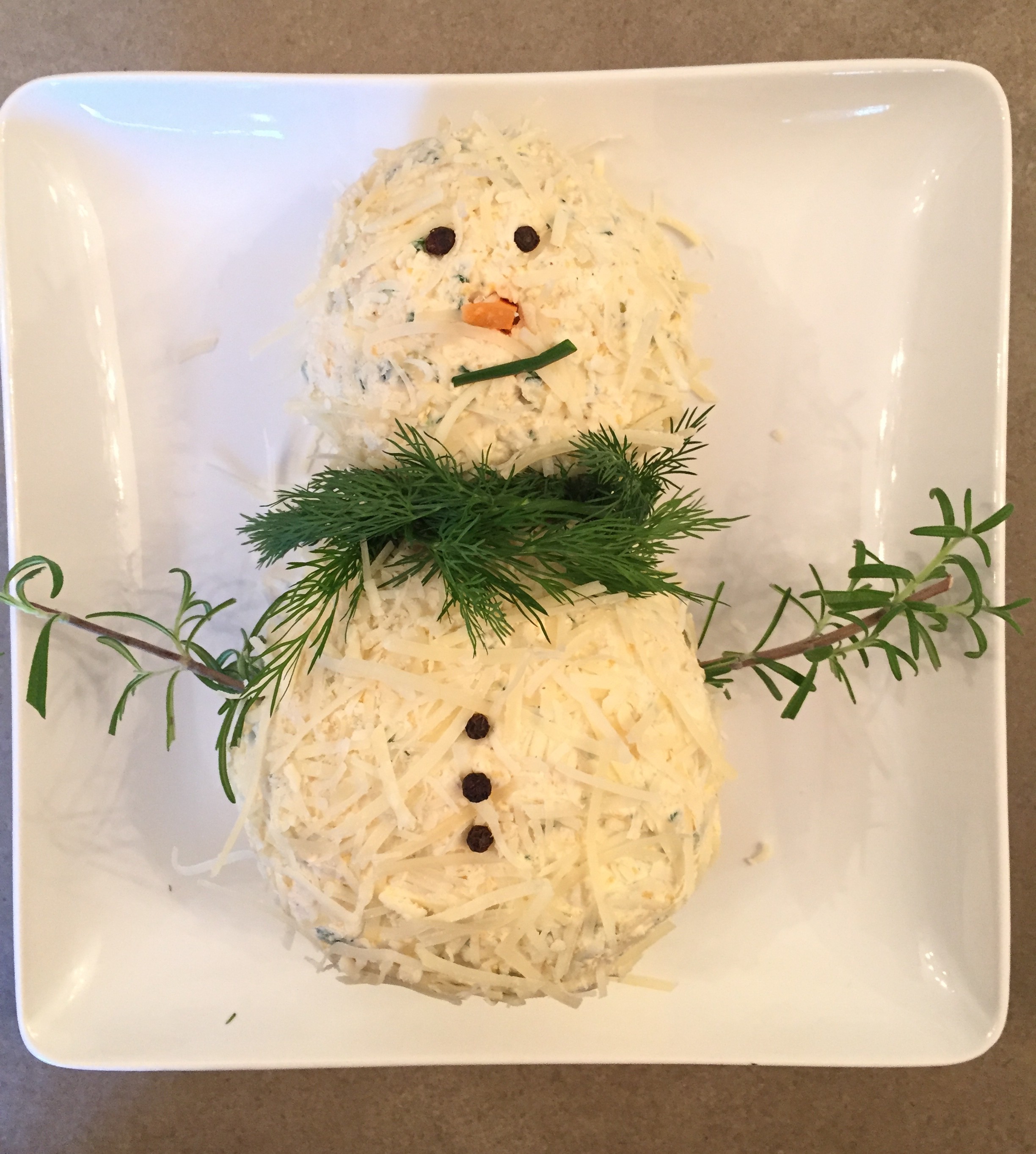 snowman cheeseball