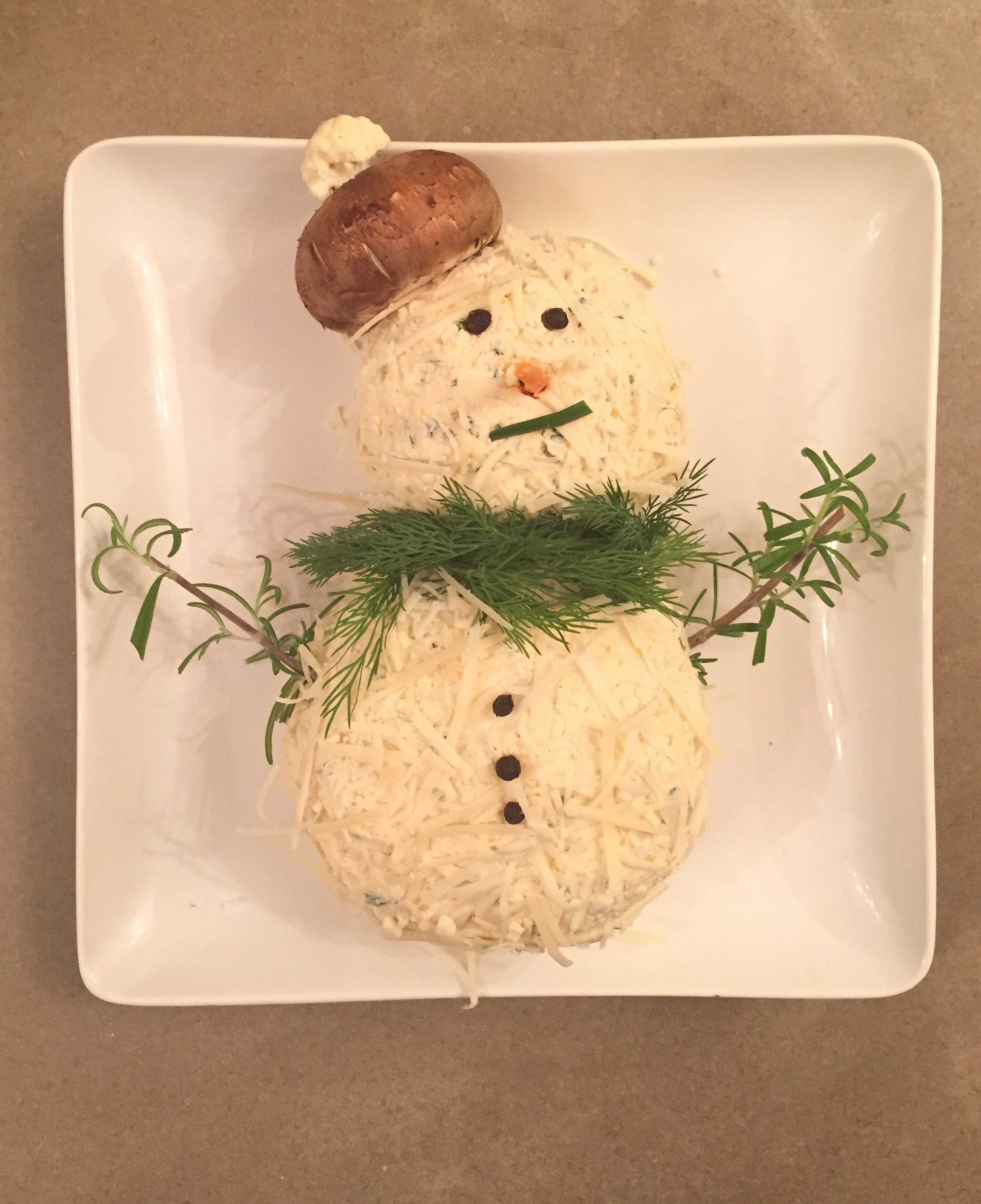 snowman cheeseball