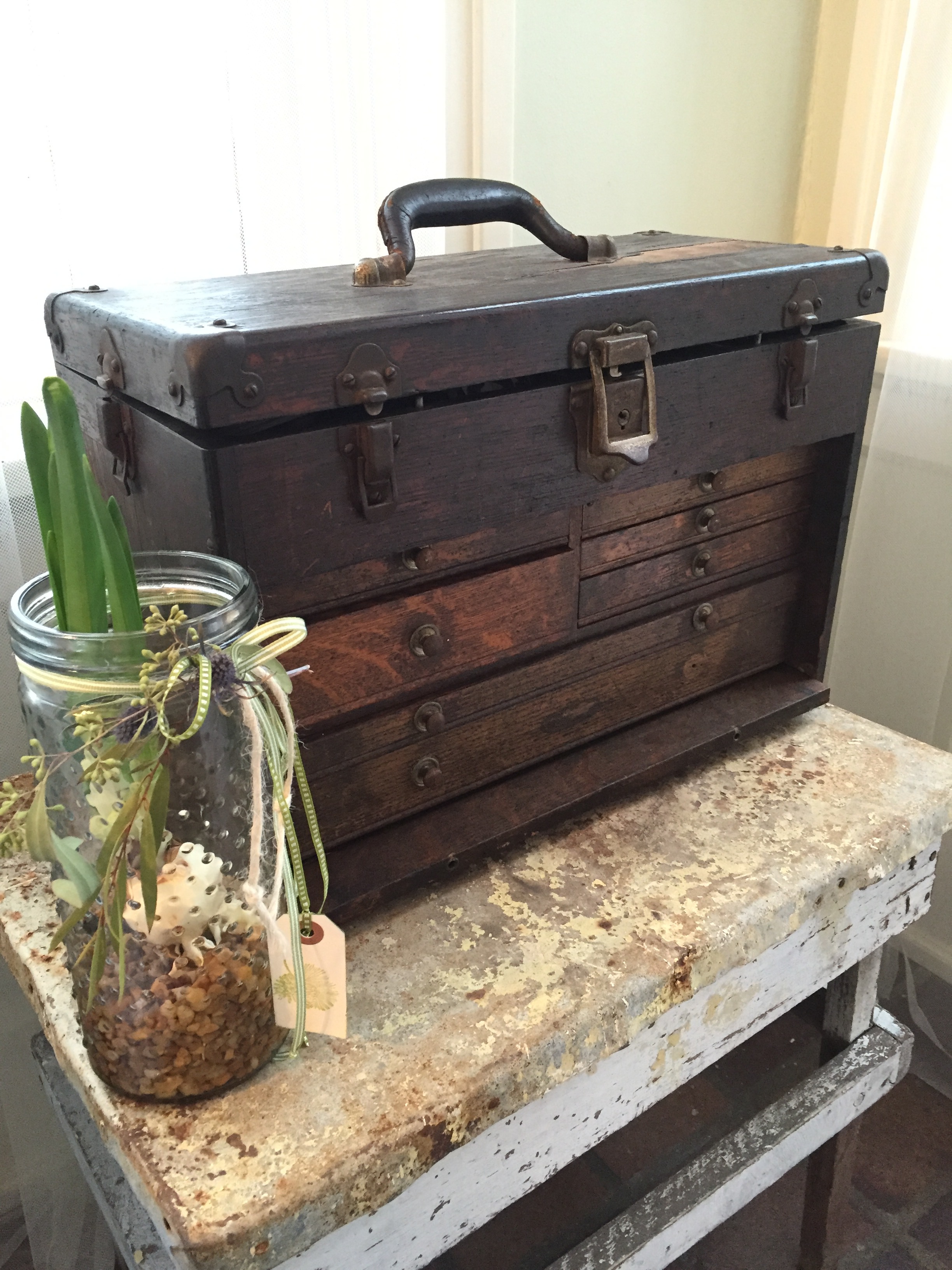 old tool box for storage