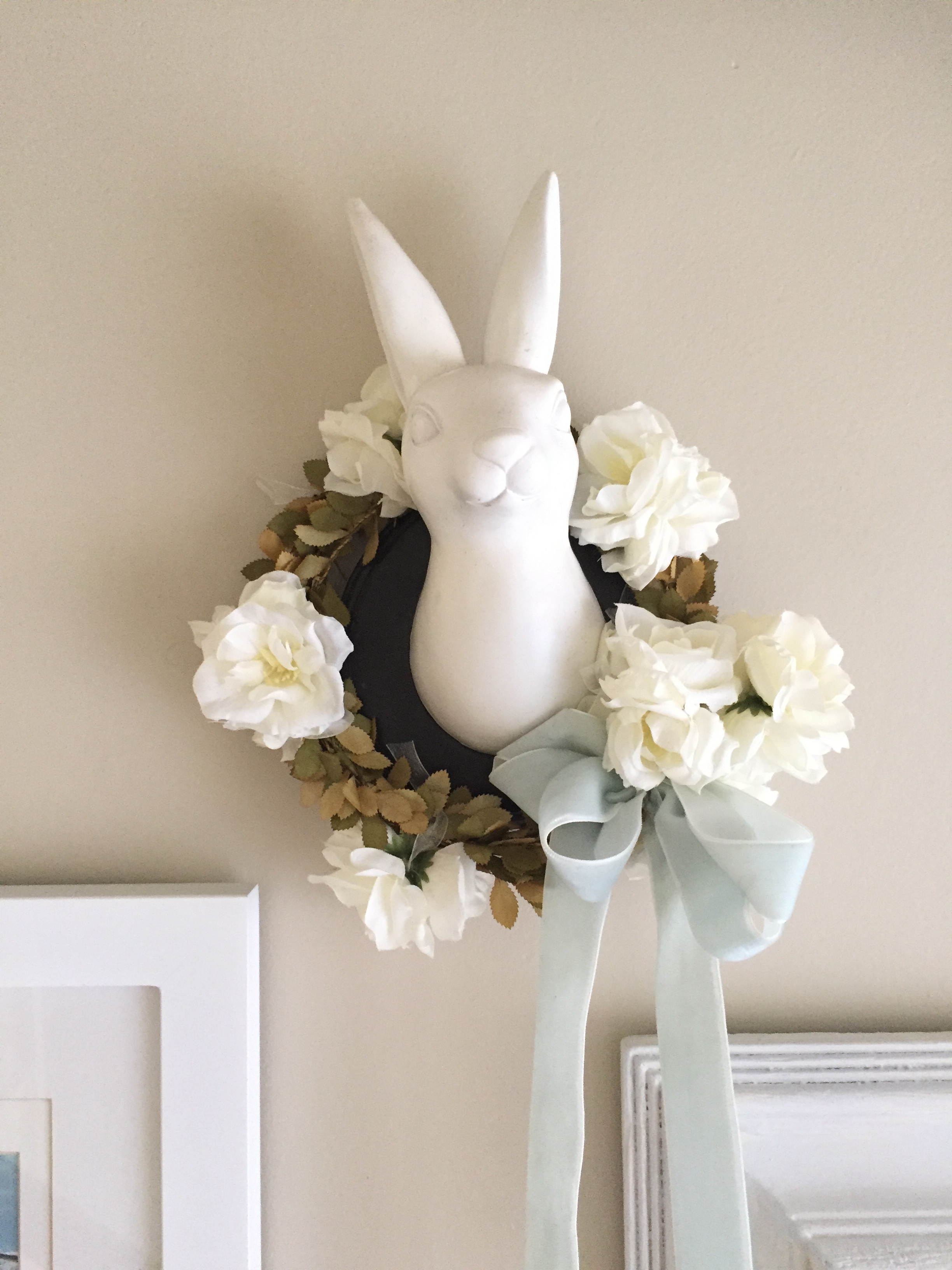 bunny head & wreath