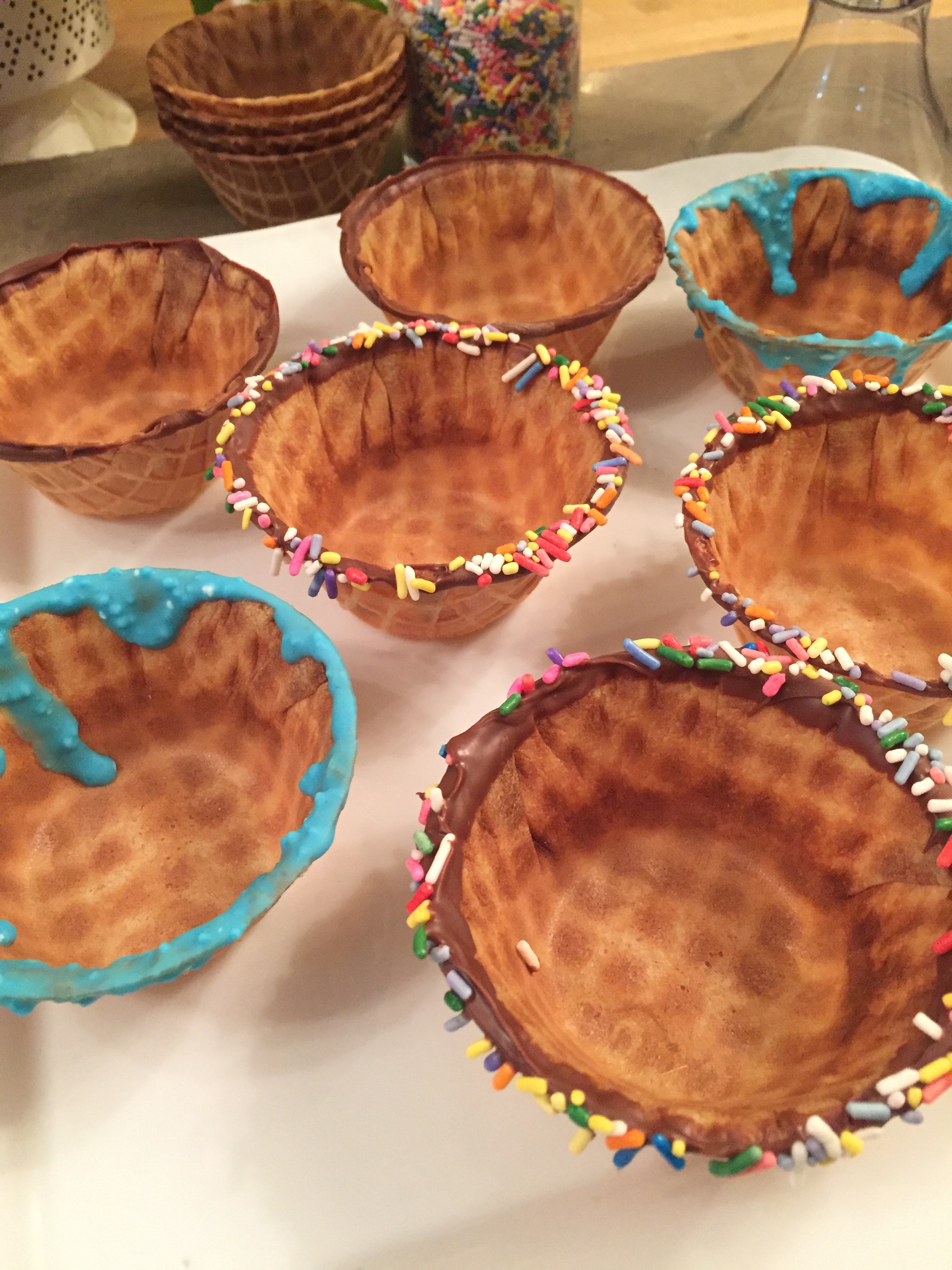 dipped waffle bowls