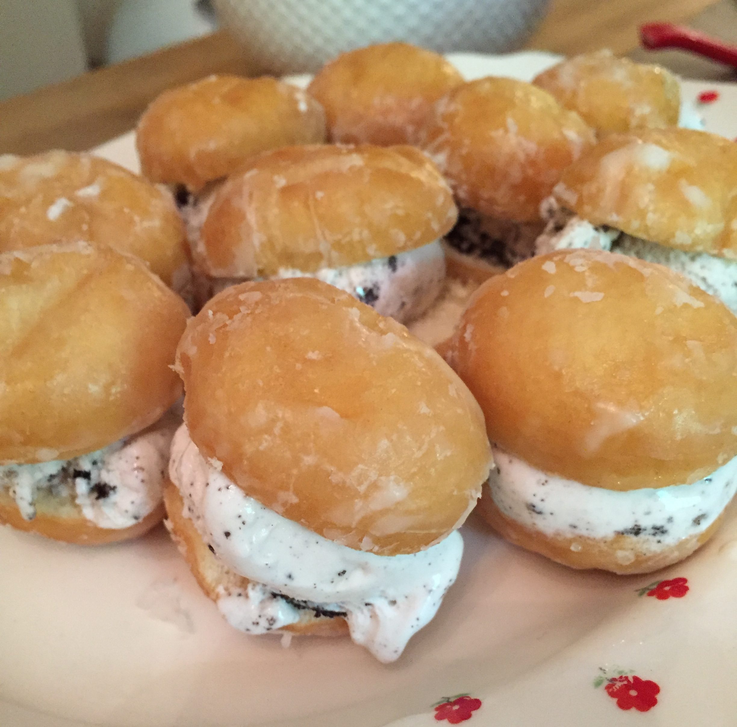 doughnut hole ice cream bites