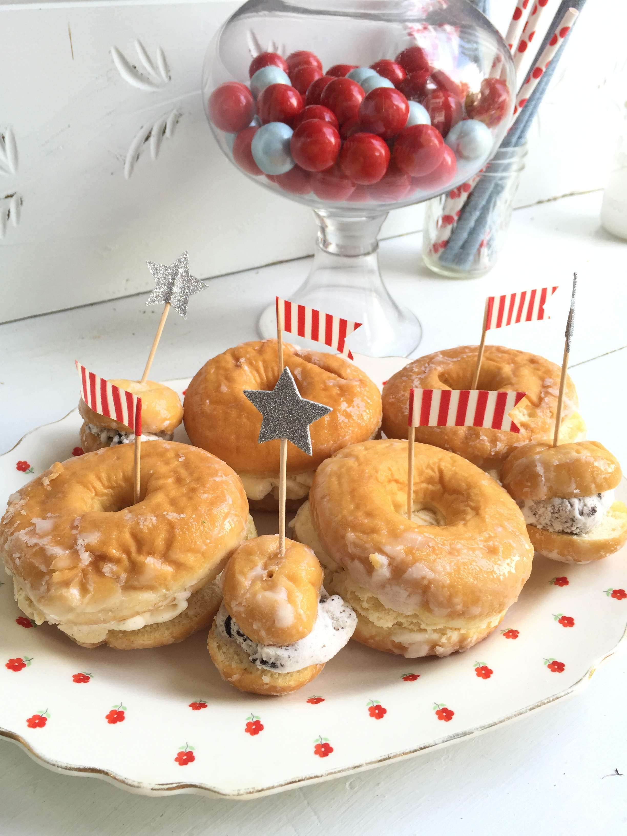 doughnut ice cream sandwiches