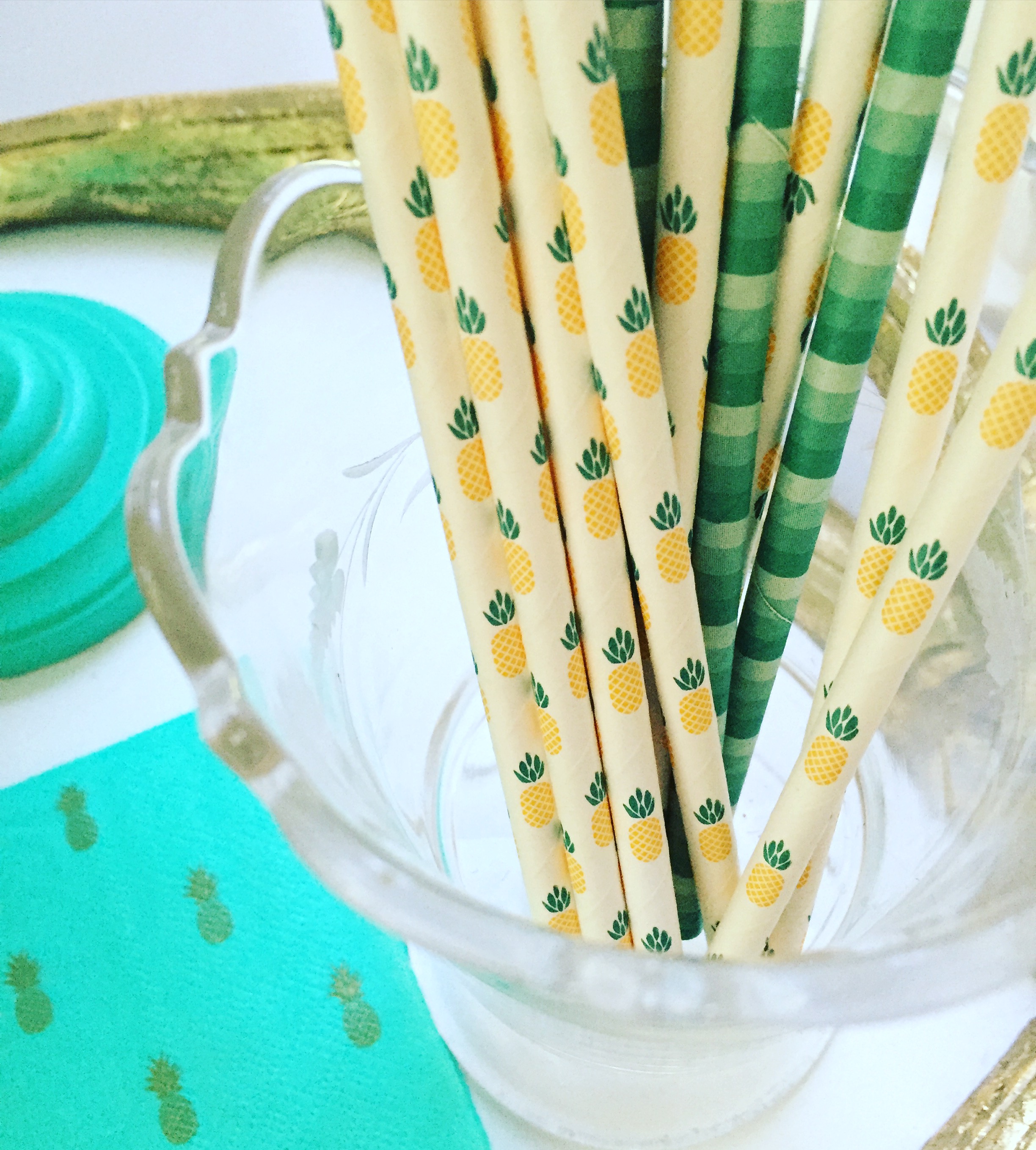pineapple paper straws