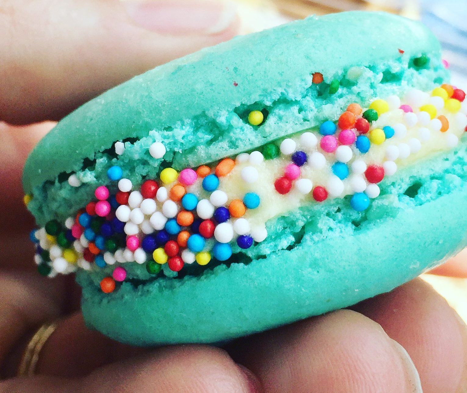 cake batter macaron