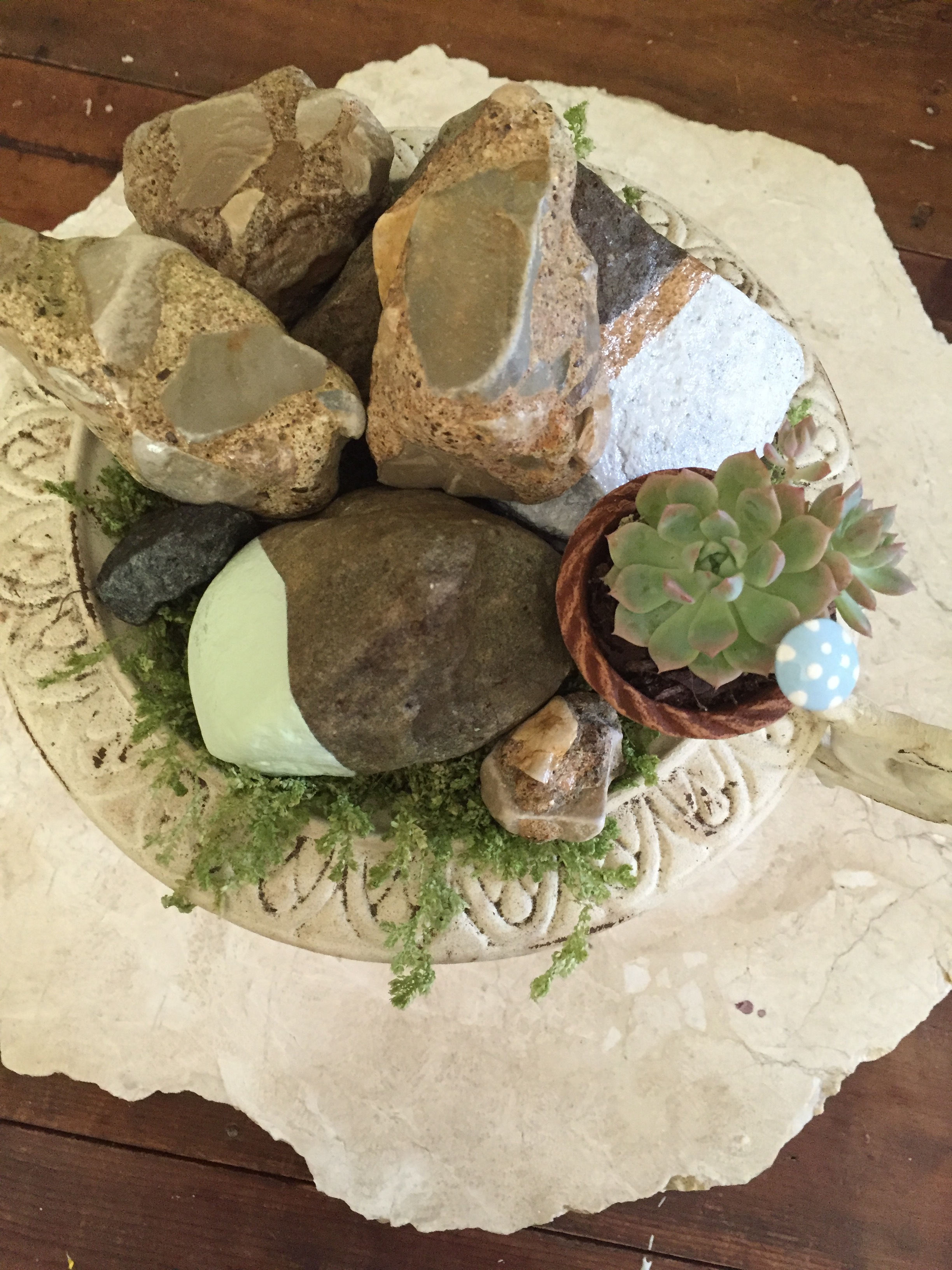 rock centerpiece