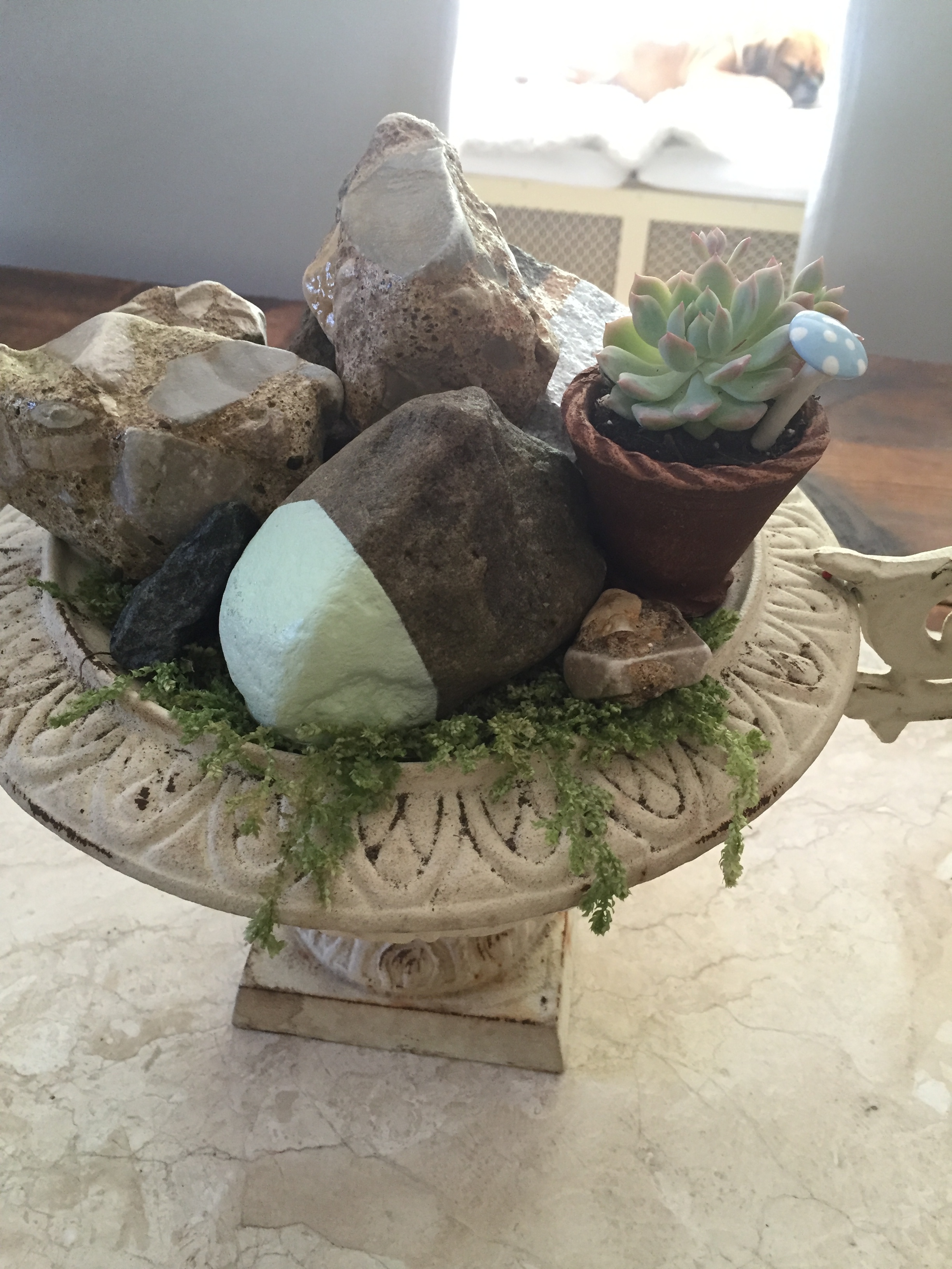 stone centerpiece