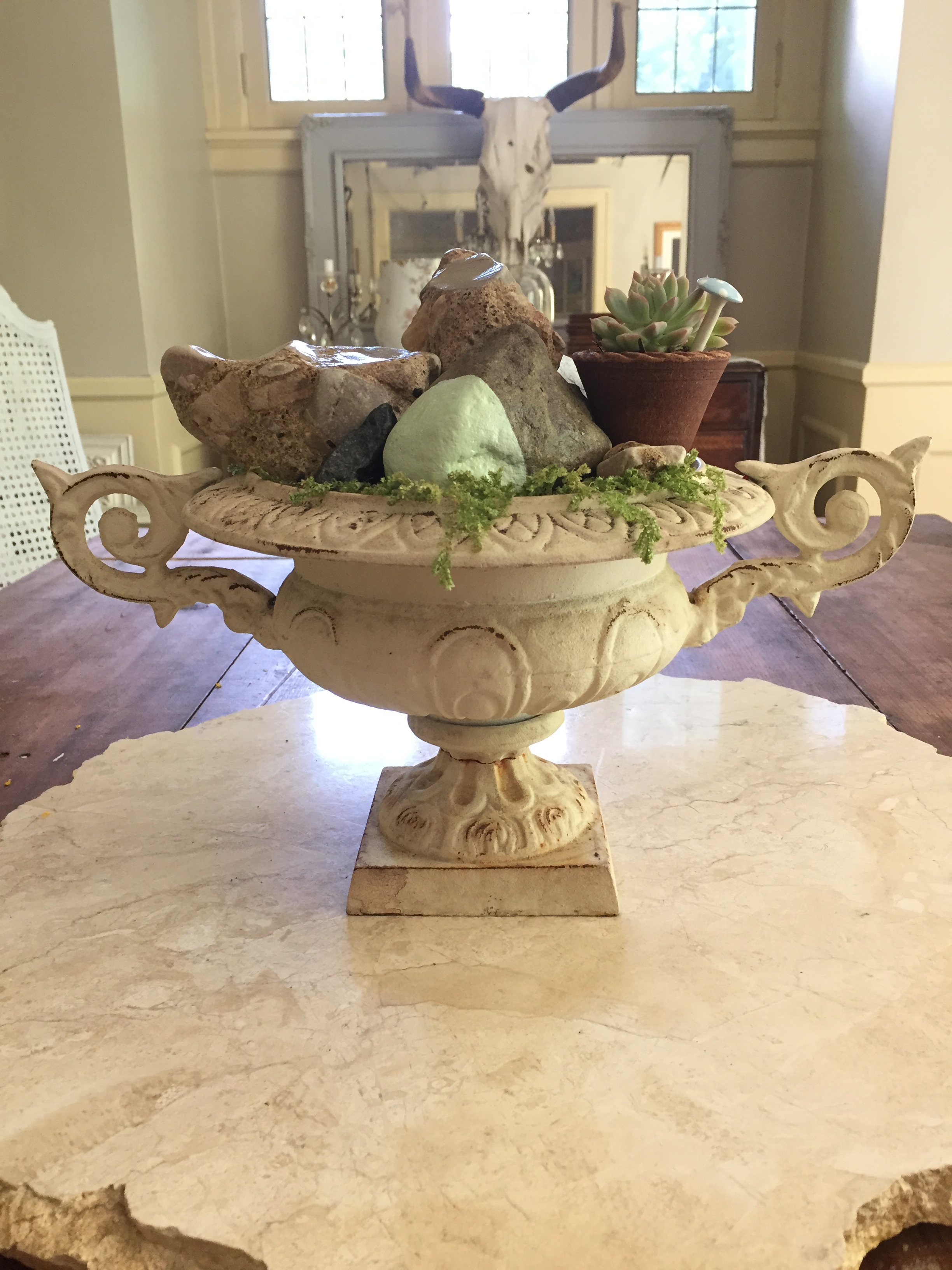 stone centerpiece