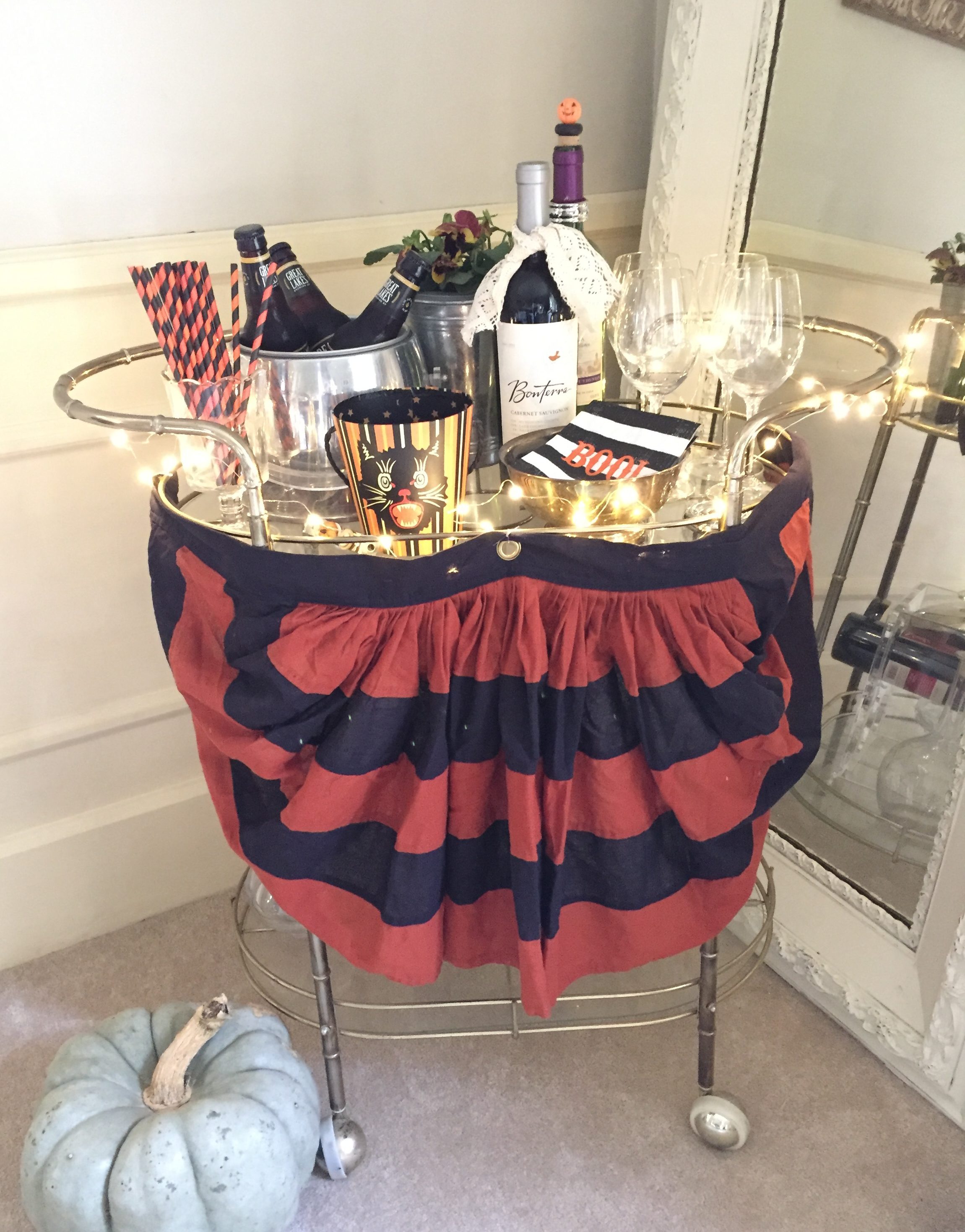 holiday bar cart