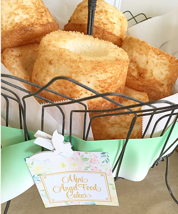 mini angelfood cakes