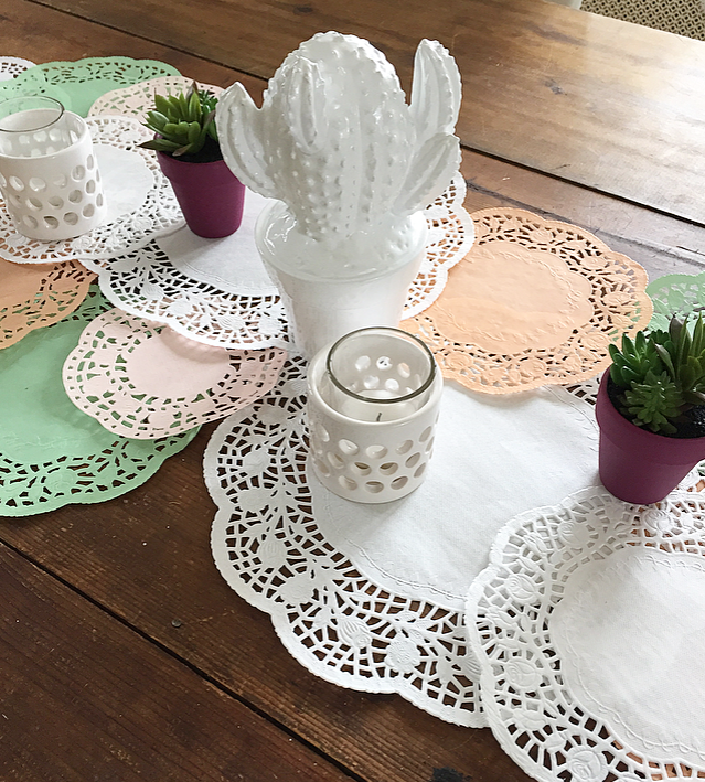 doily table runner