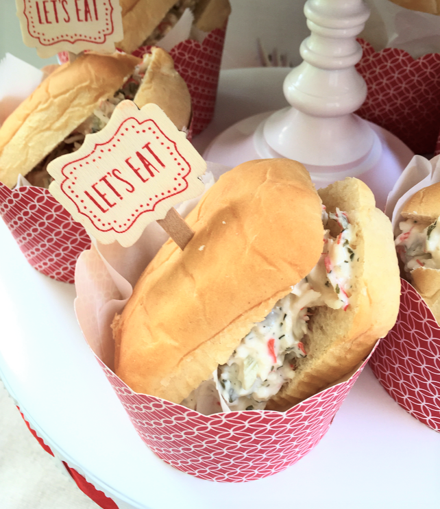 mini seafood sandwiches