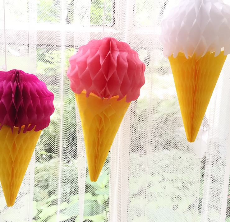 honey comb ice cream cones