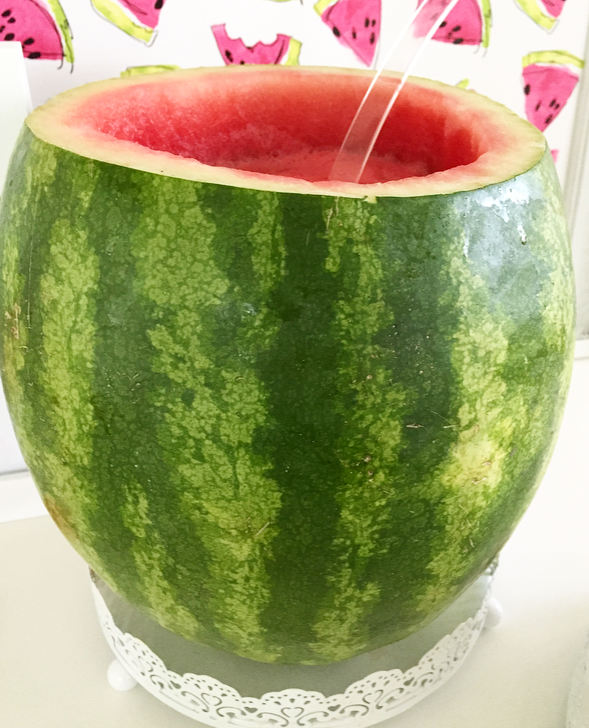 DIY watermelon punch bowl