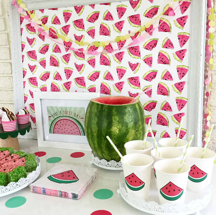 watermelon treat table