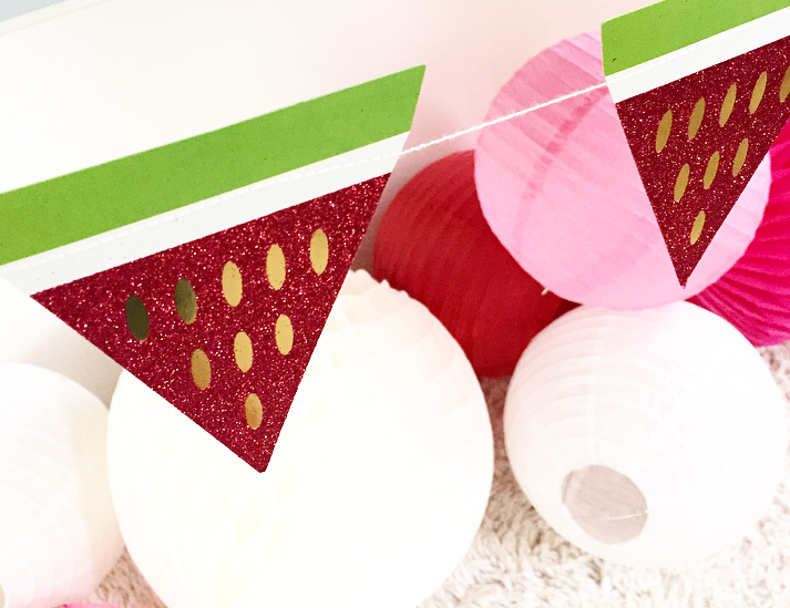 watermelon paper garland