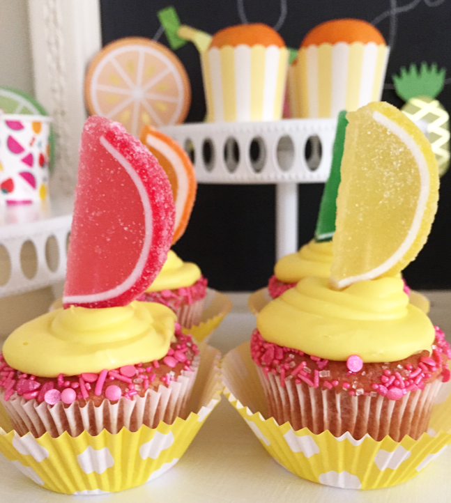 tutti fruti cupcakes