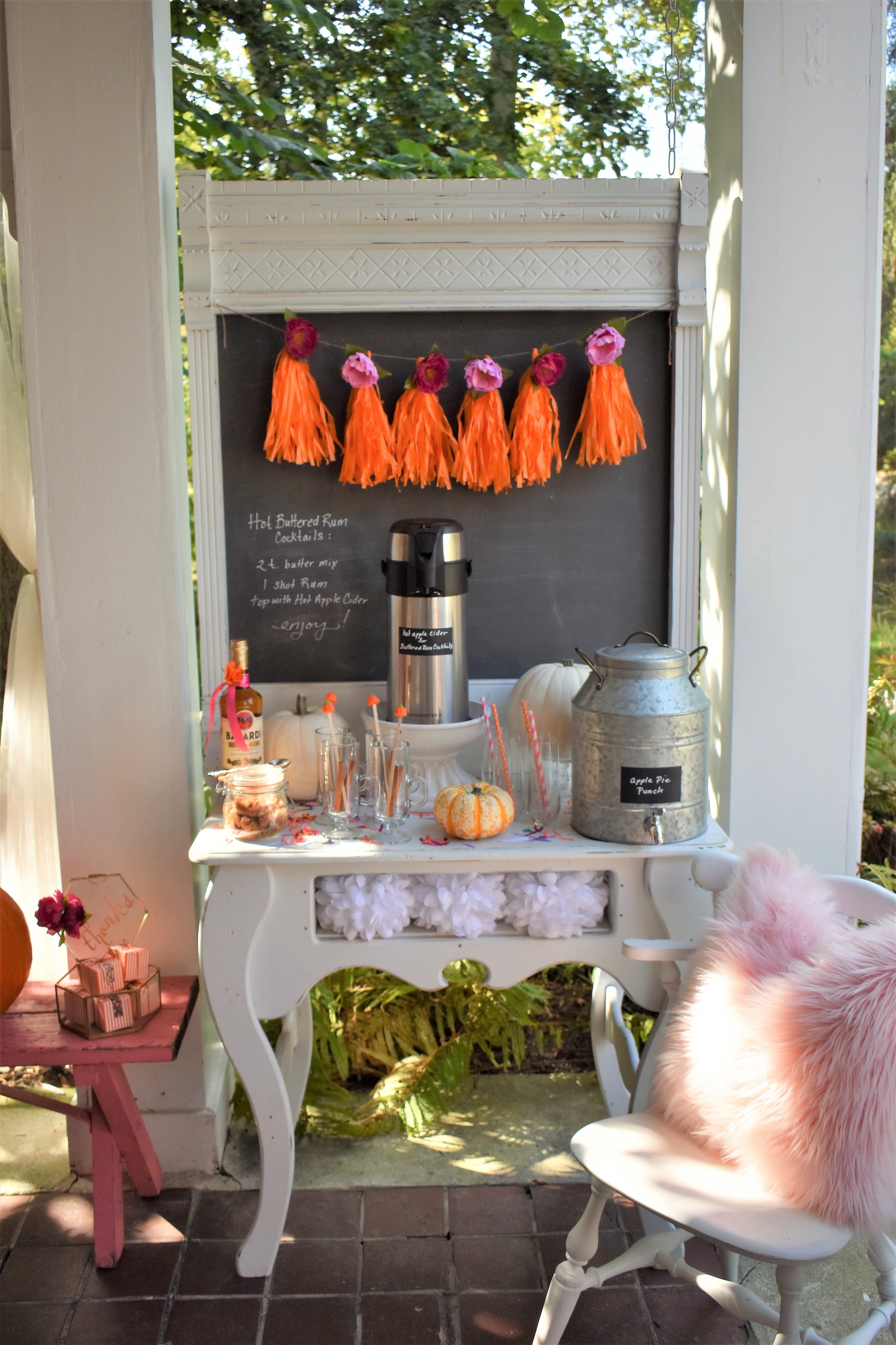 pumpkin decorating Boho party