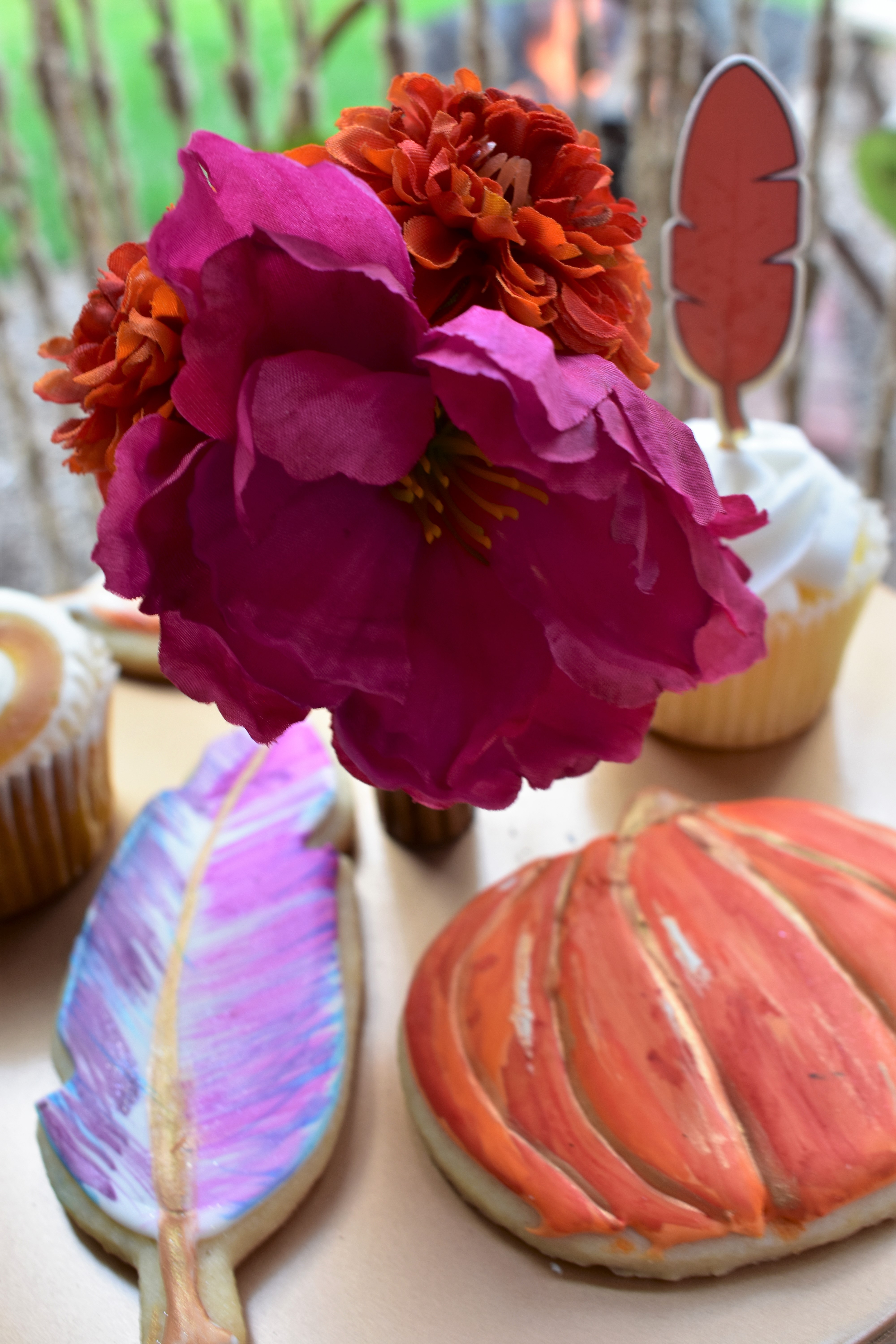 pumpkin decorating party cookies