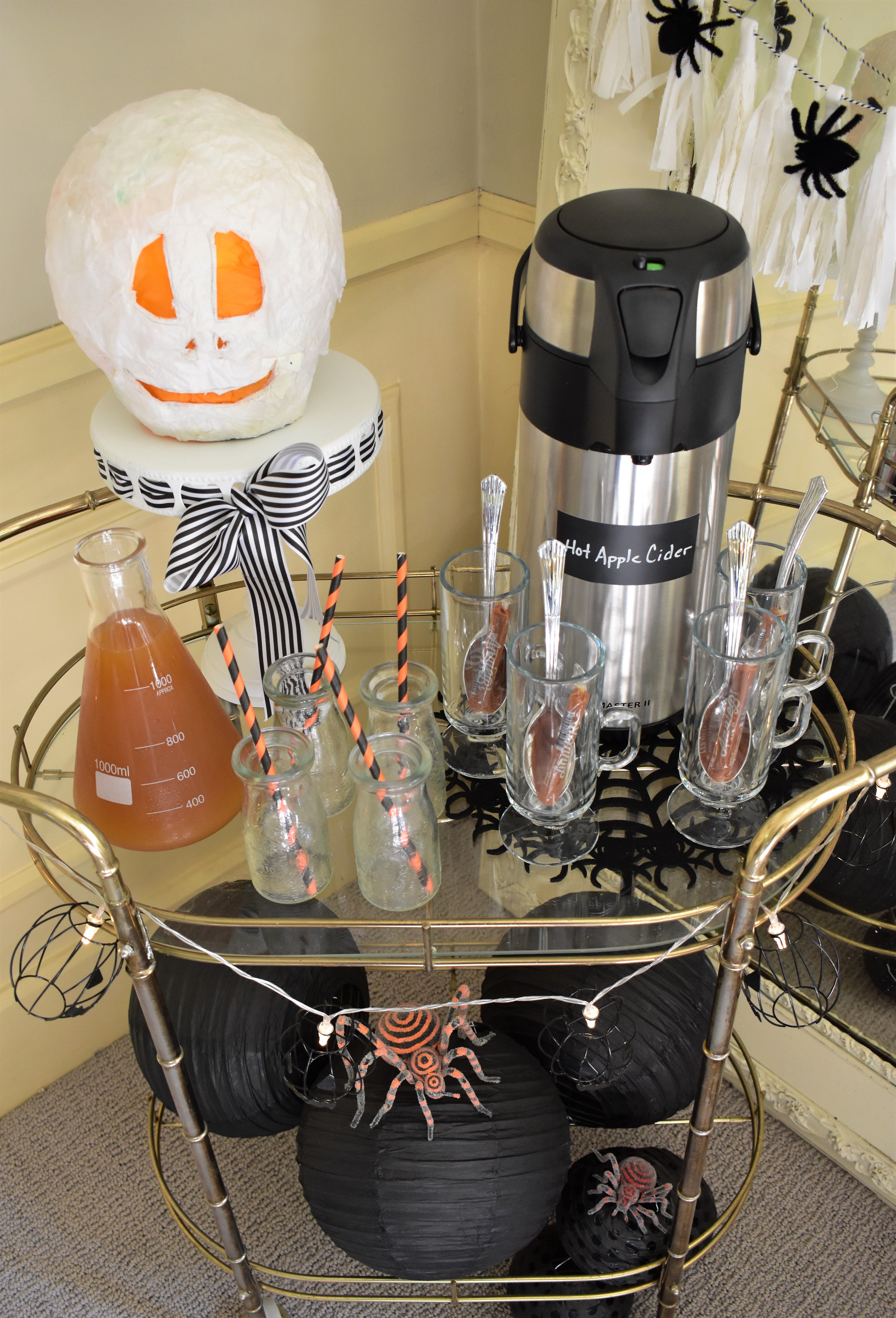 Halloween beverage cart