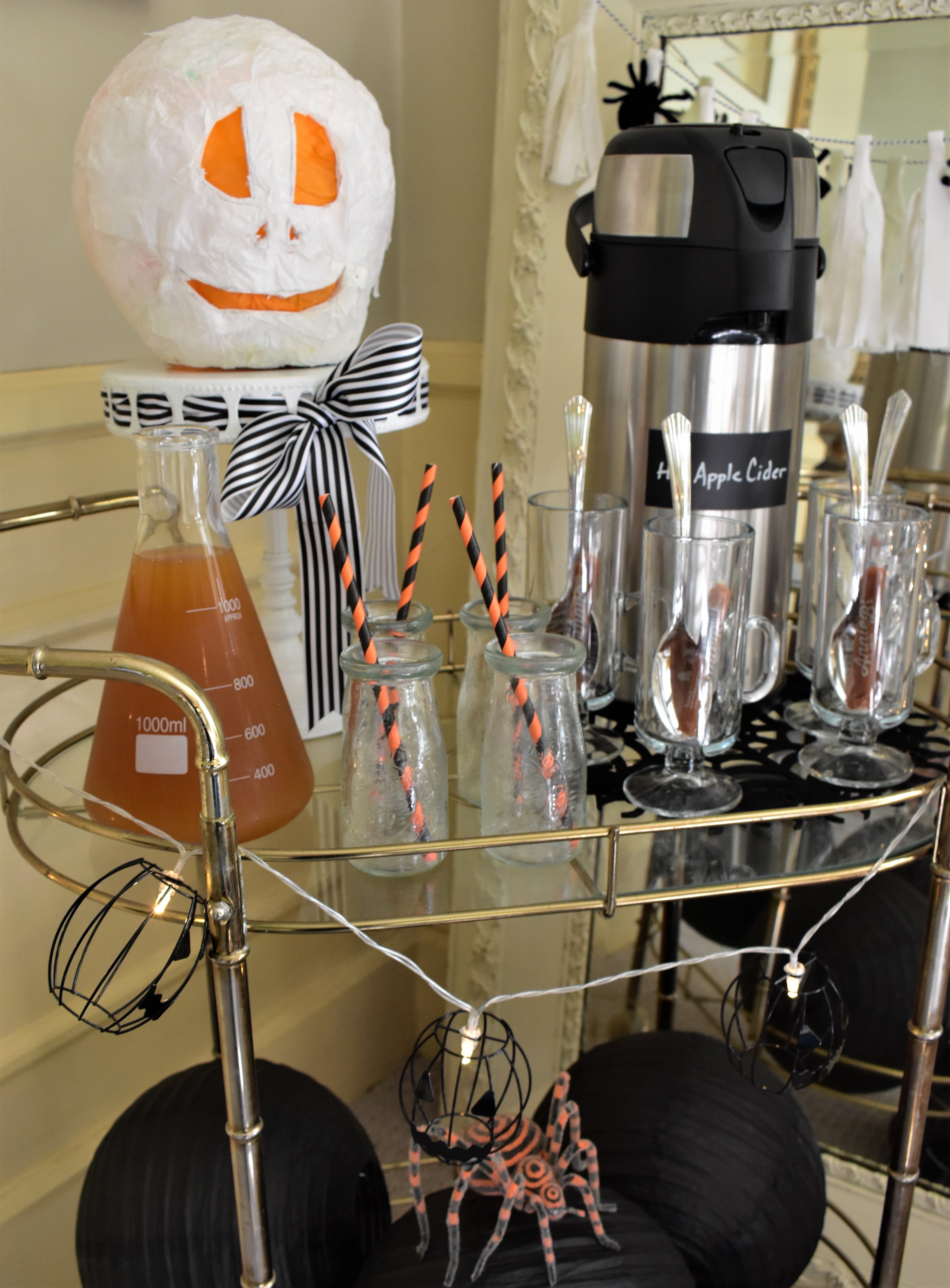 Halloween beverage cart