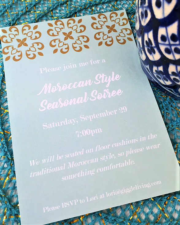 Moroccan party invites