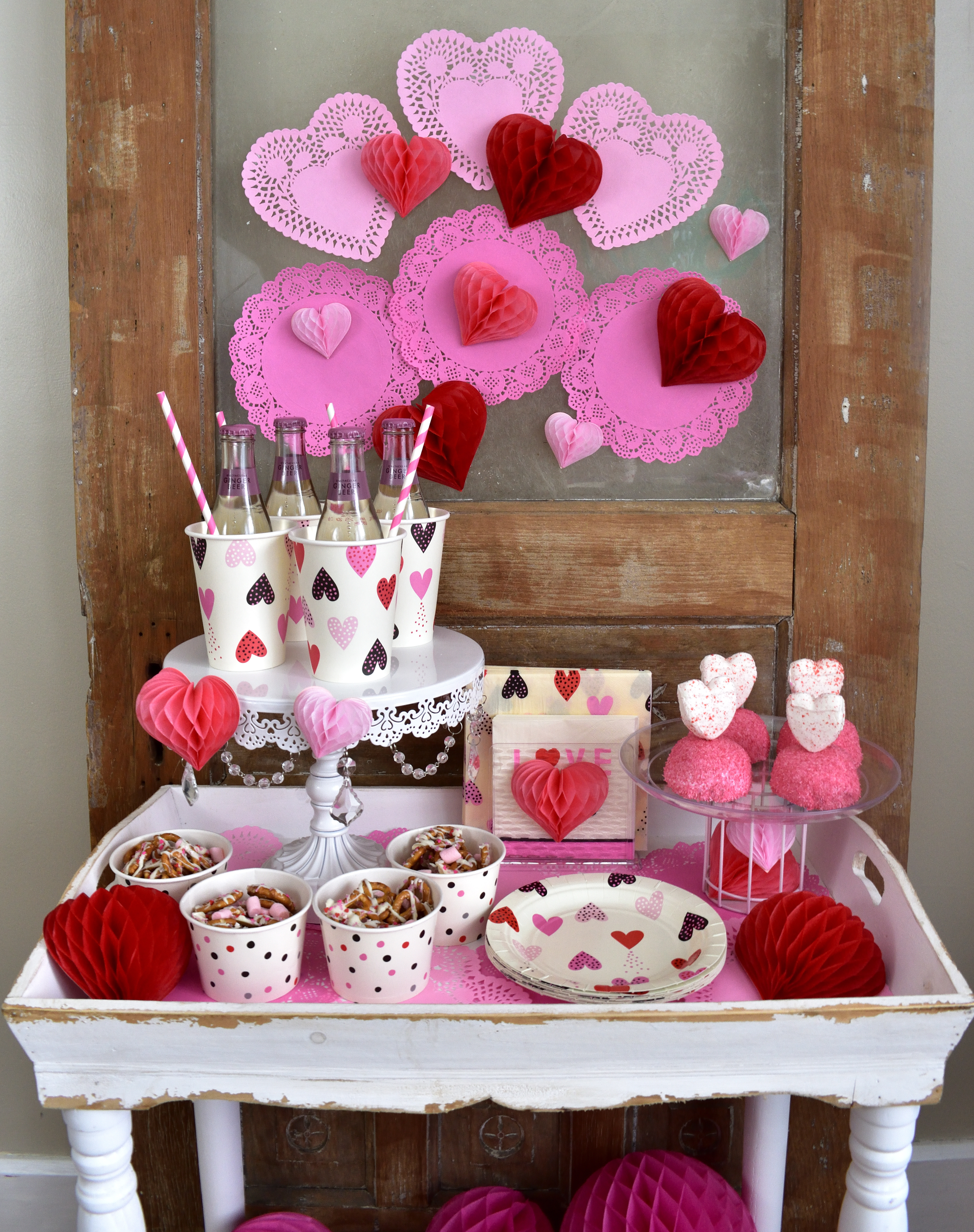 Valentine snack table