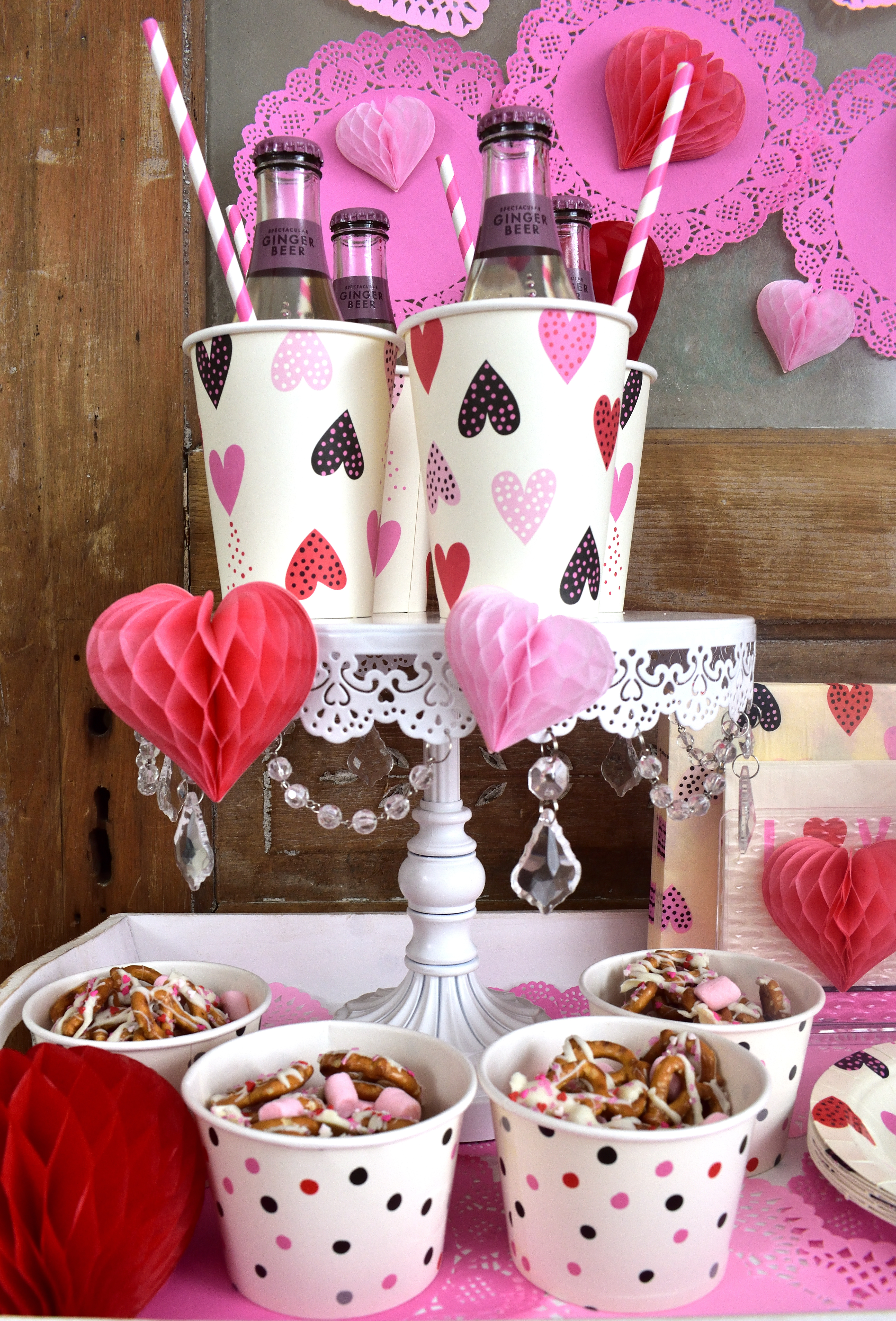 Valentine snack table