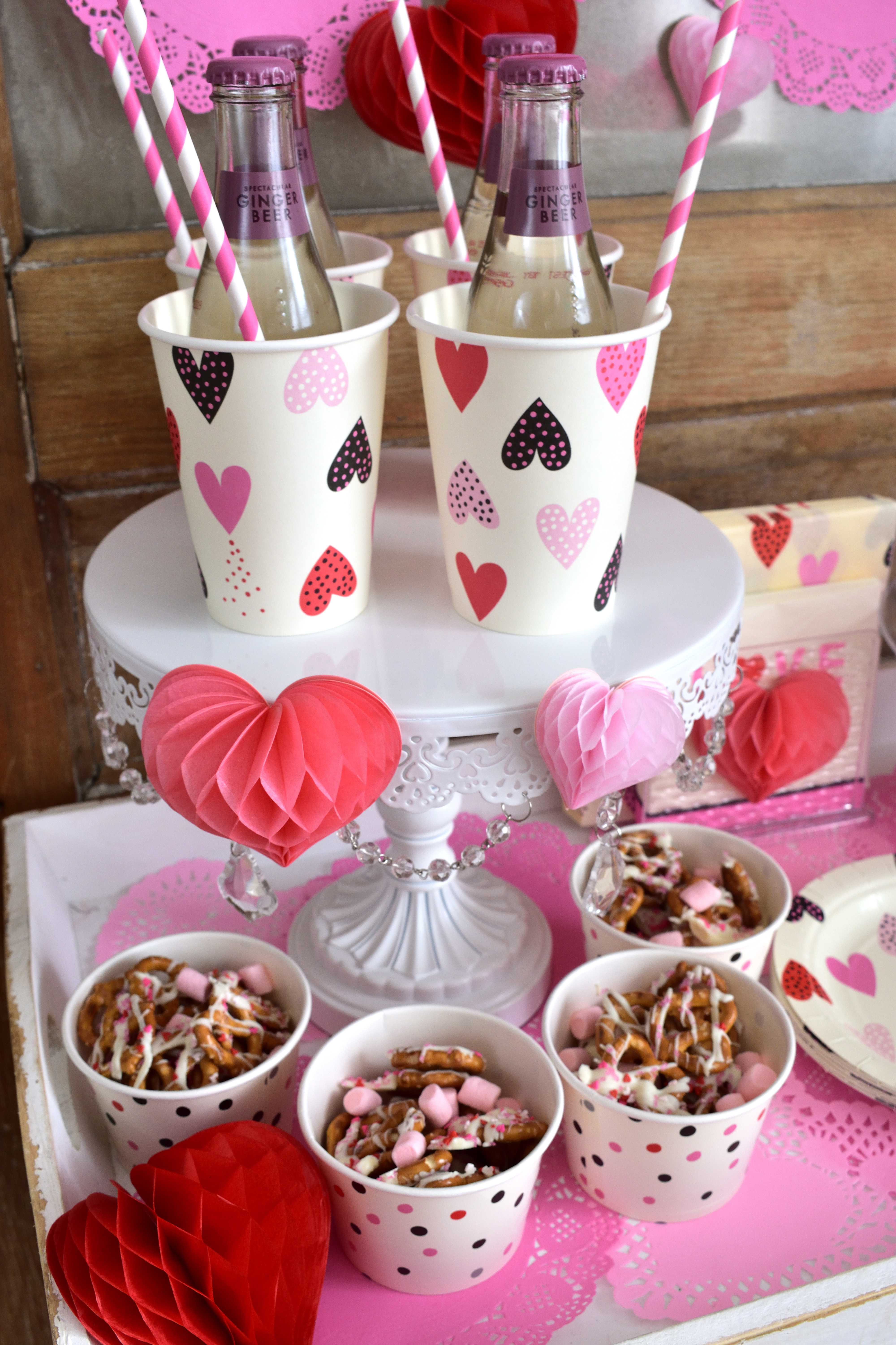 Valentine snack table