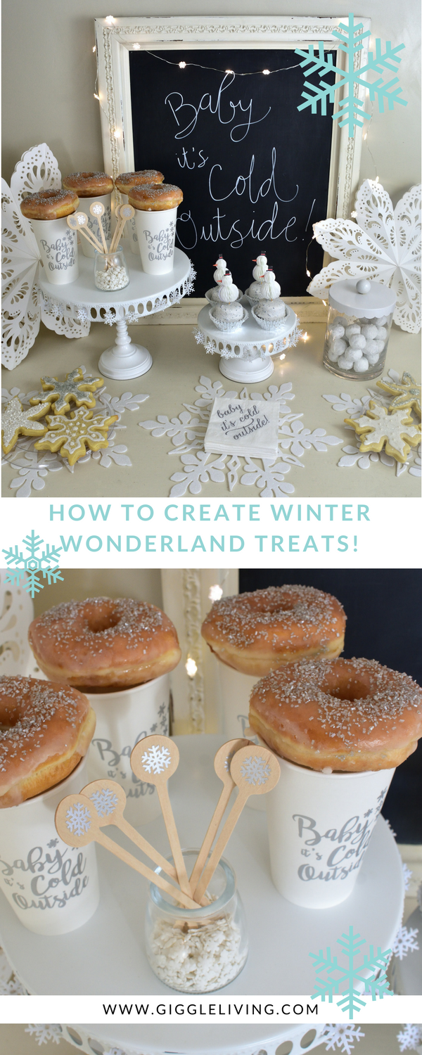 how to create a winter wonderland treat table