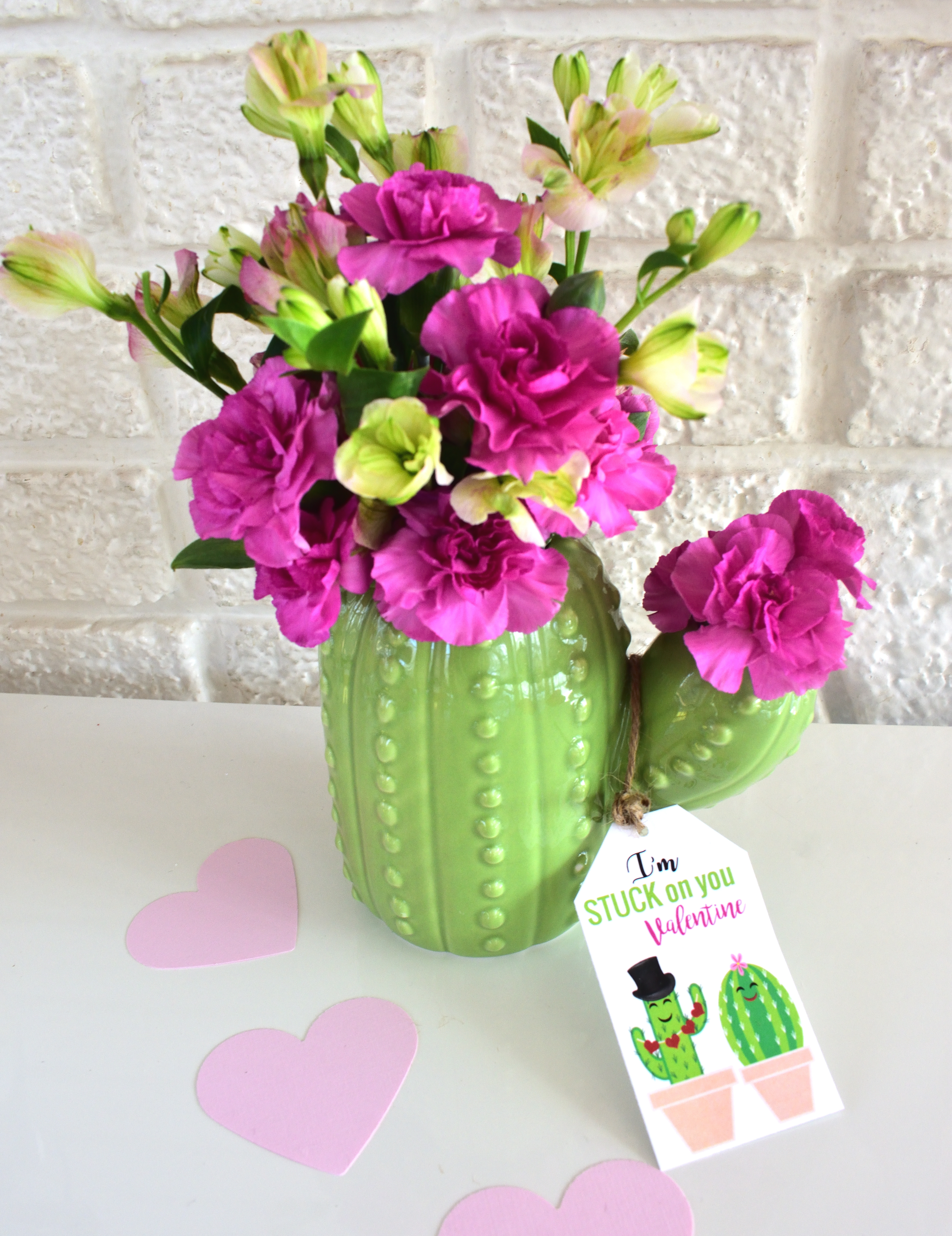 valentine gift ideas cactus vase