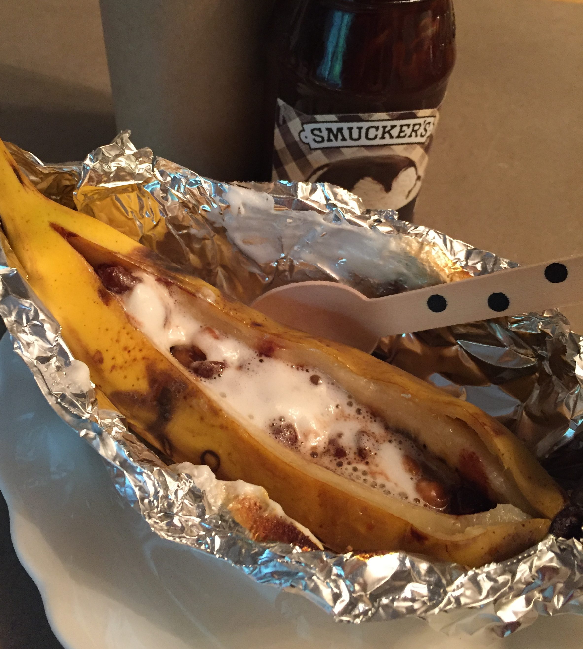 grilled banana boat