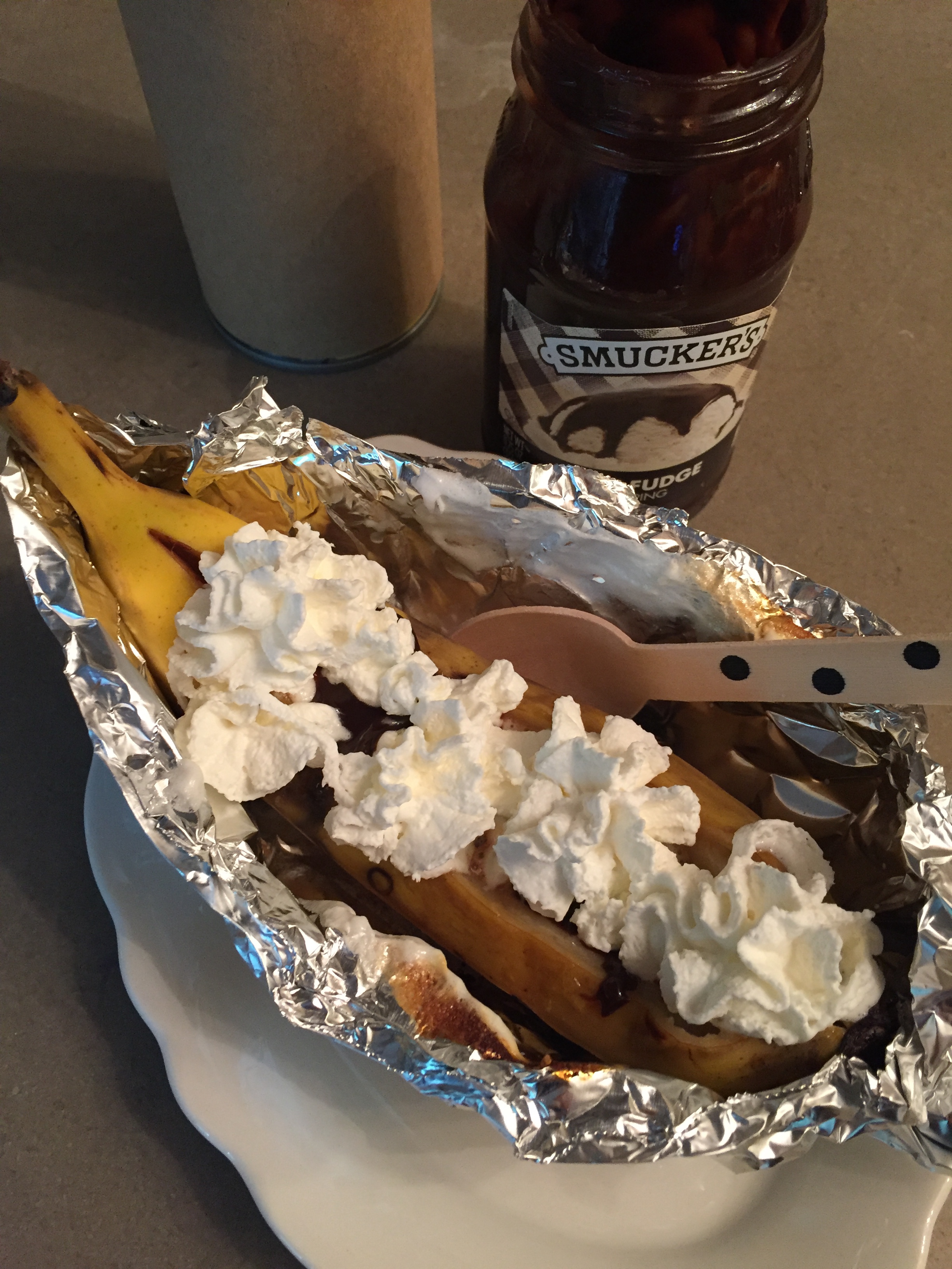 grilled banana boat