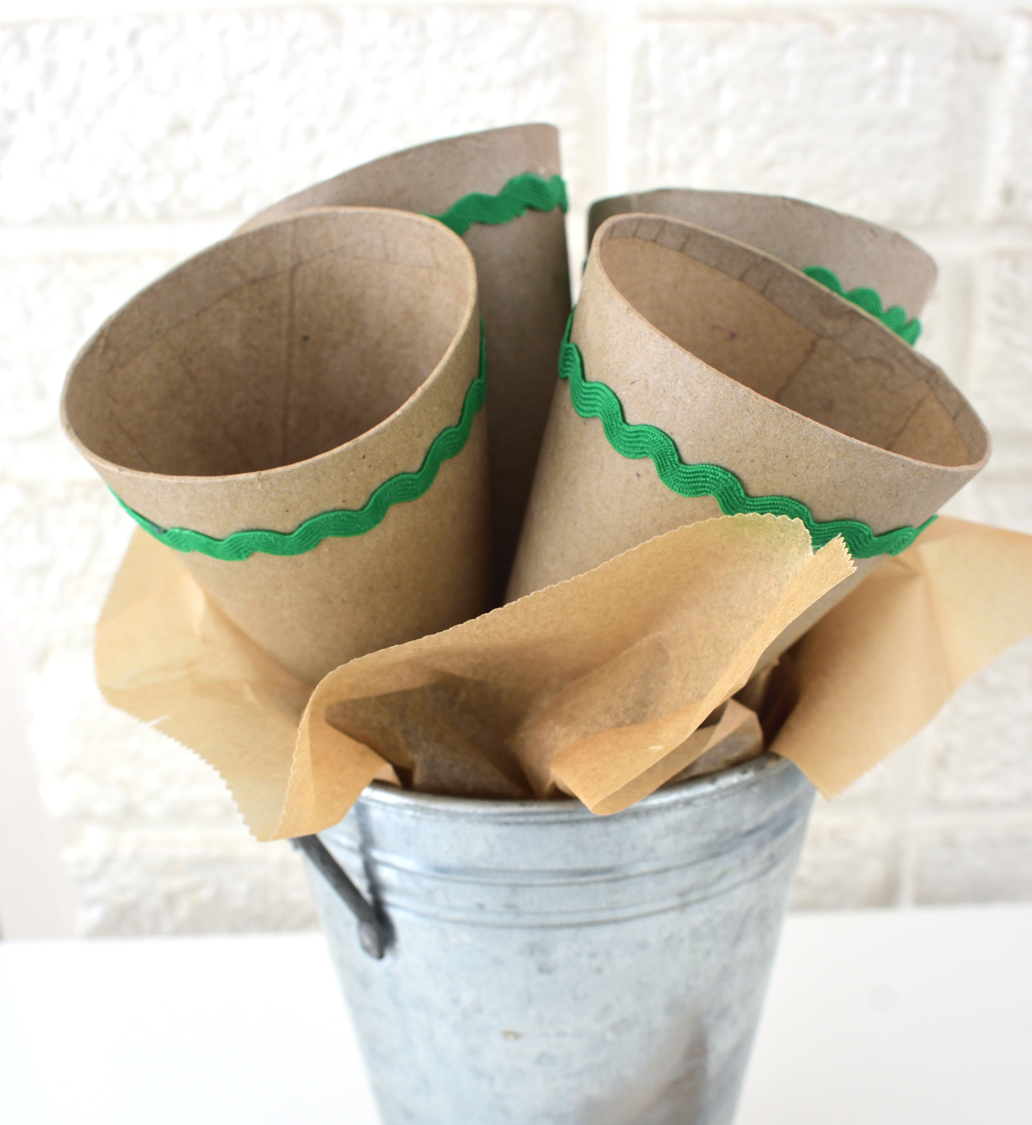 St. Patrick's Day DIY snack cones