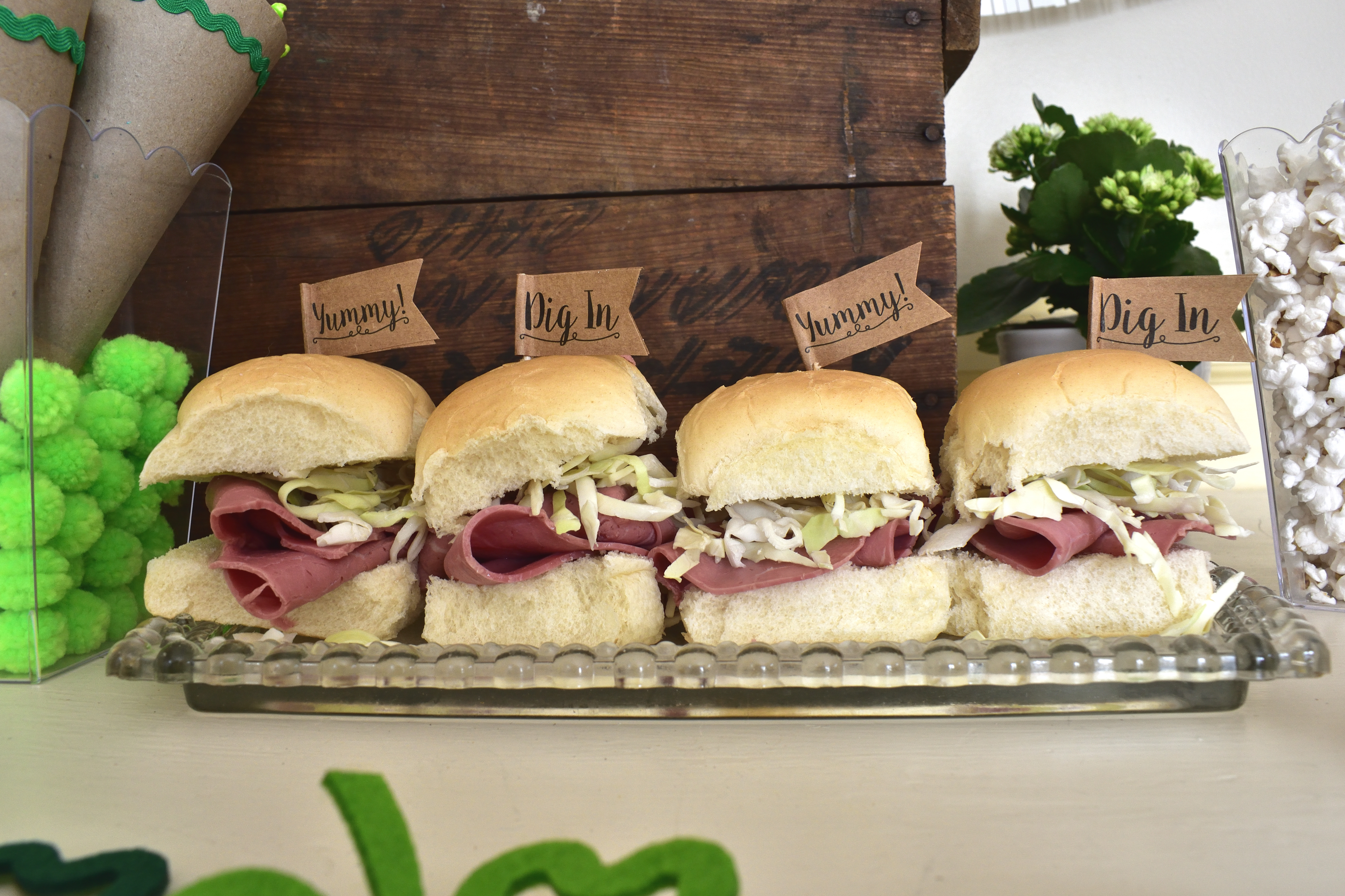 St. Patrick's Day corned beef sliders