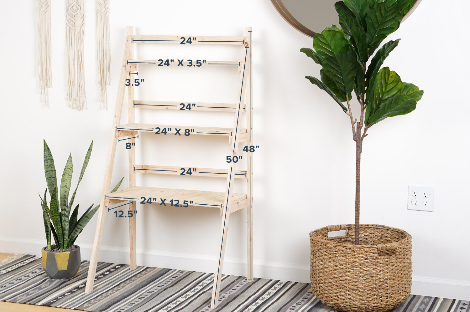 DIY ladder plant stand