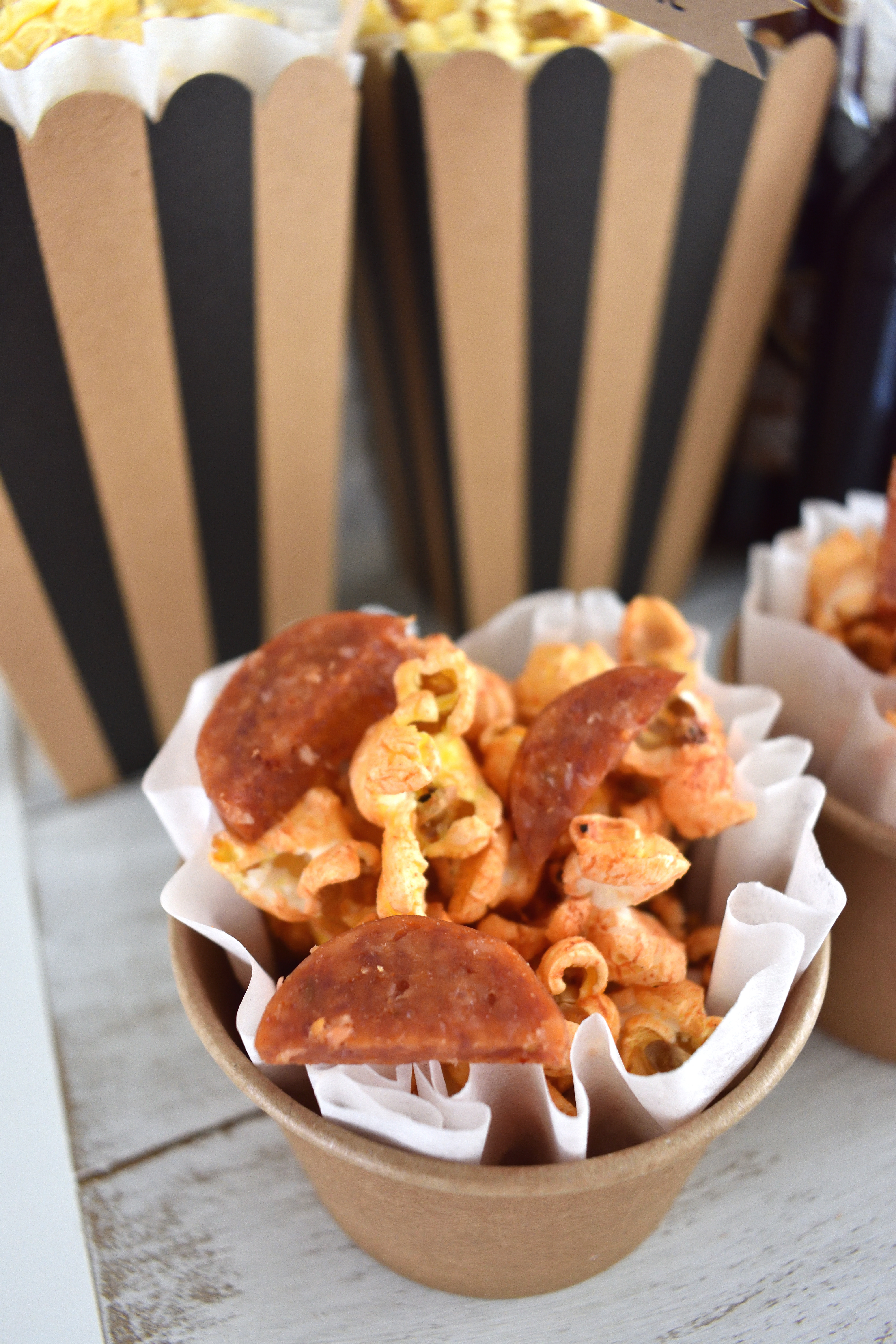 walking taco bar/pizza cups