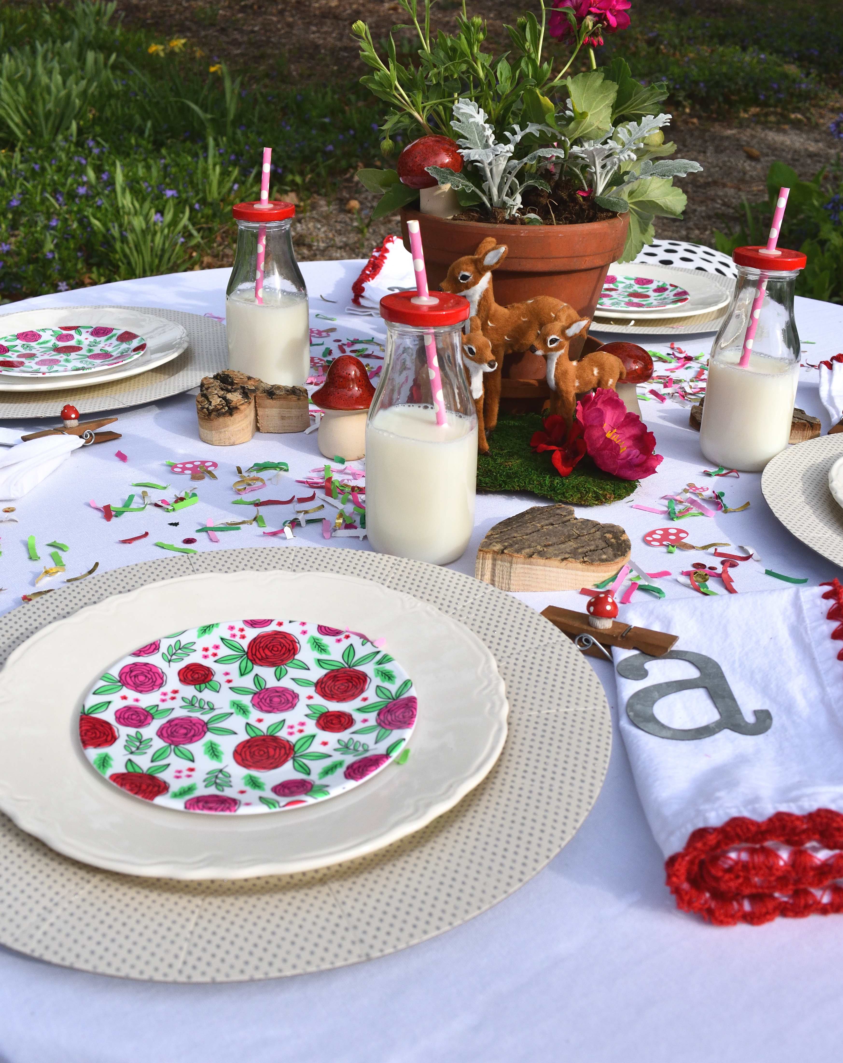 woodland breakfast party table
