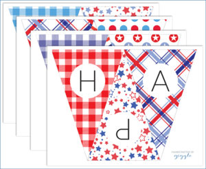 4th of July Pennant